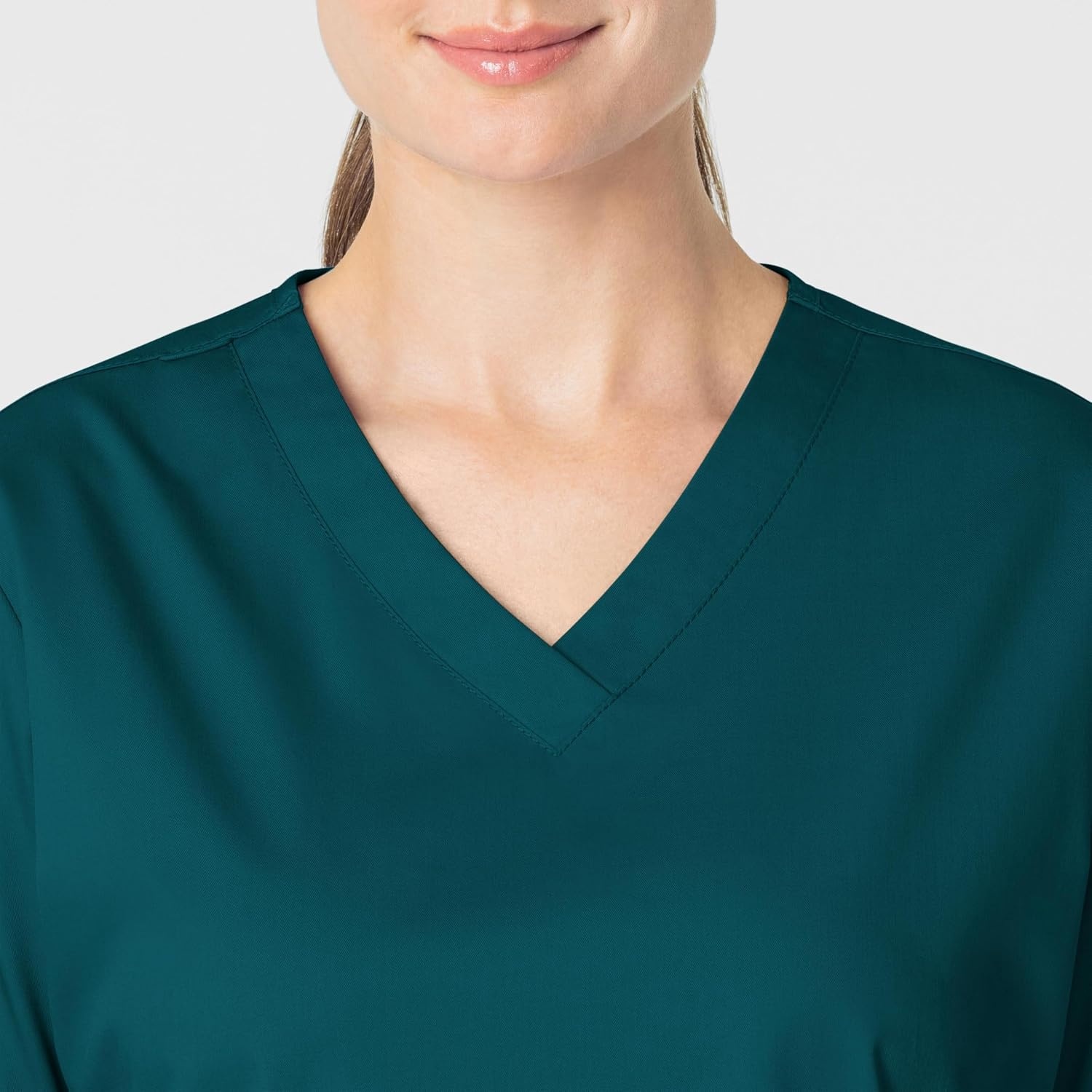 Wink WonderWORK Women’s V-Neck Scrub Top, Caribbean Blue, S