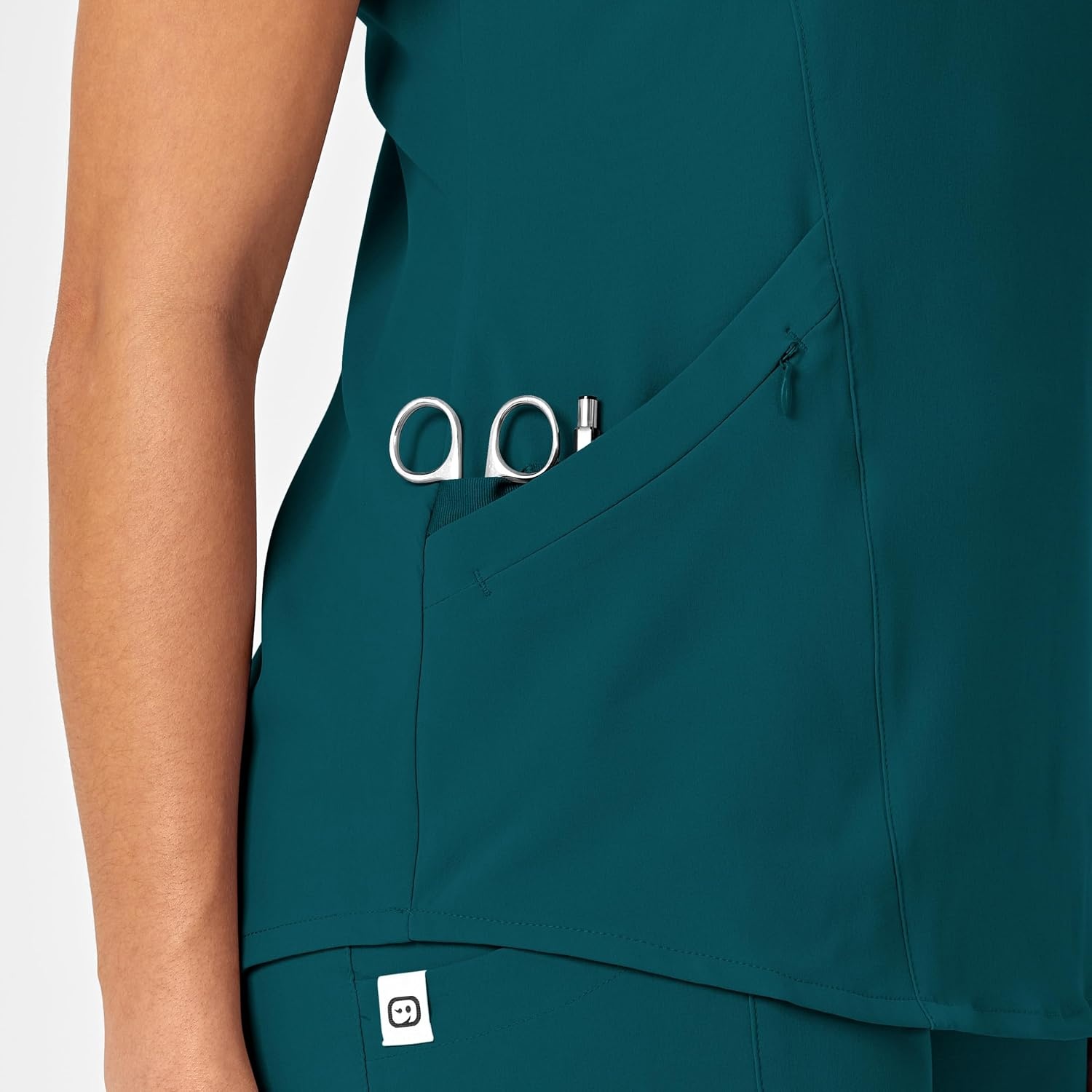 Wink Women’s Women’s V-Neck Scrub Top(Caribbean Blue)