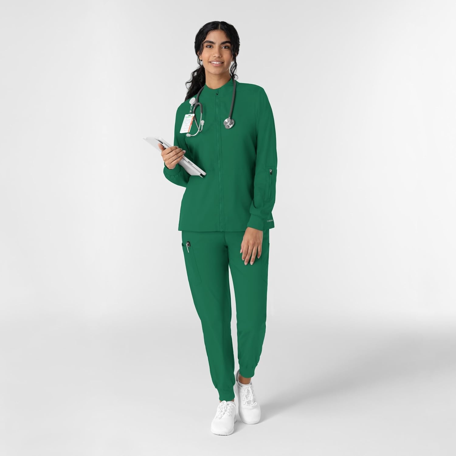 WINK Boundless Women’s Warm Up Scrub Jacket(Hunter)