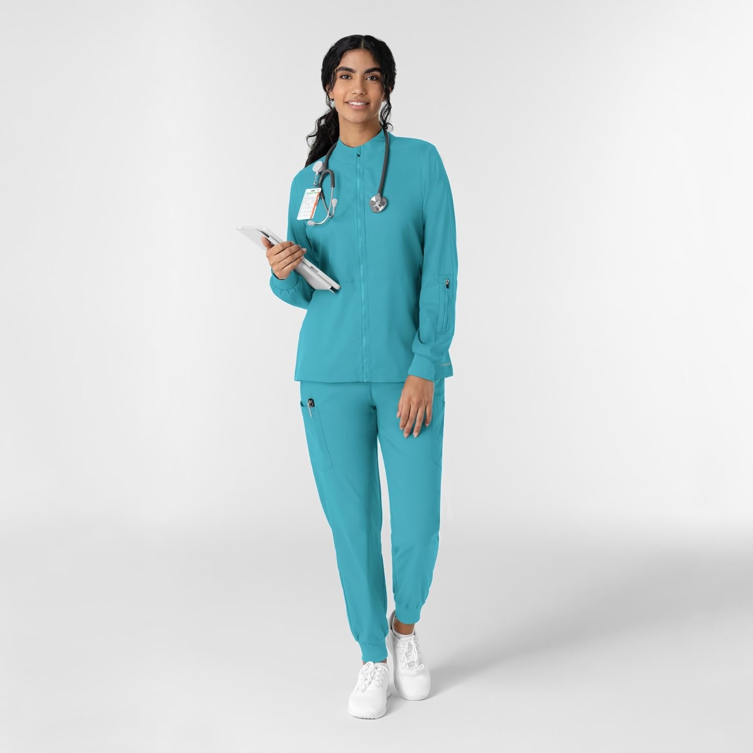 WINK Boundless Women’s Warm Up Scrub Jacket(Teal)
