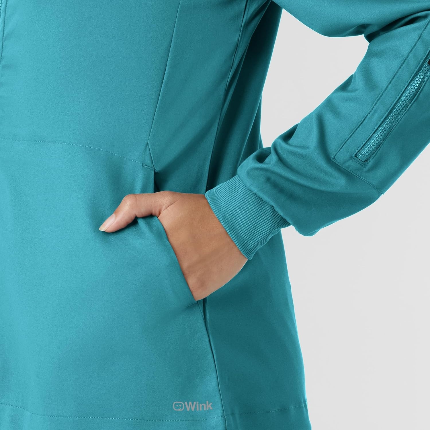 WINK Boundless Women’s Warm Up Scrub Jacket(Teal)