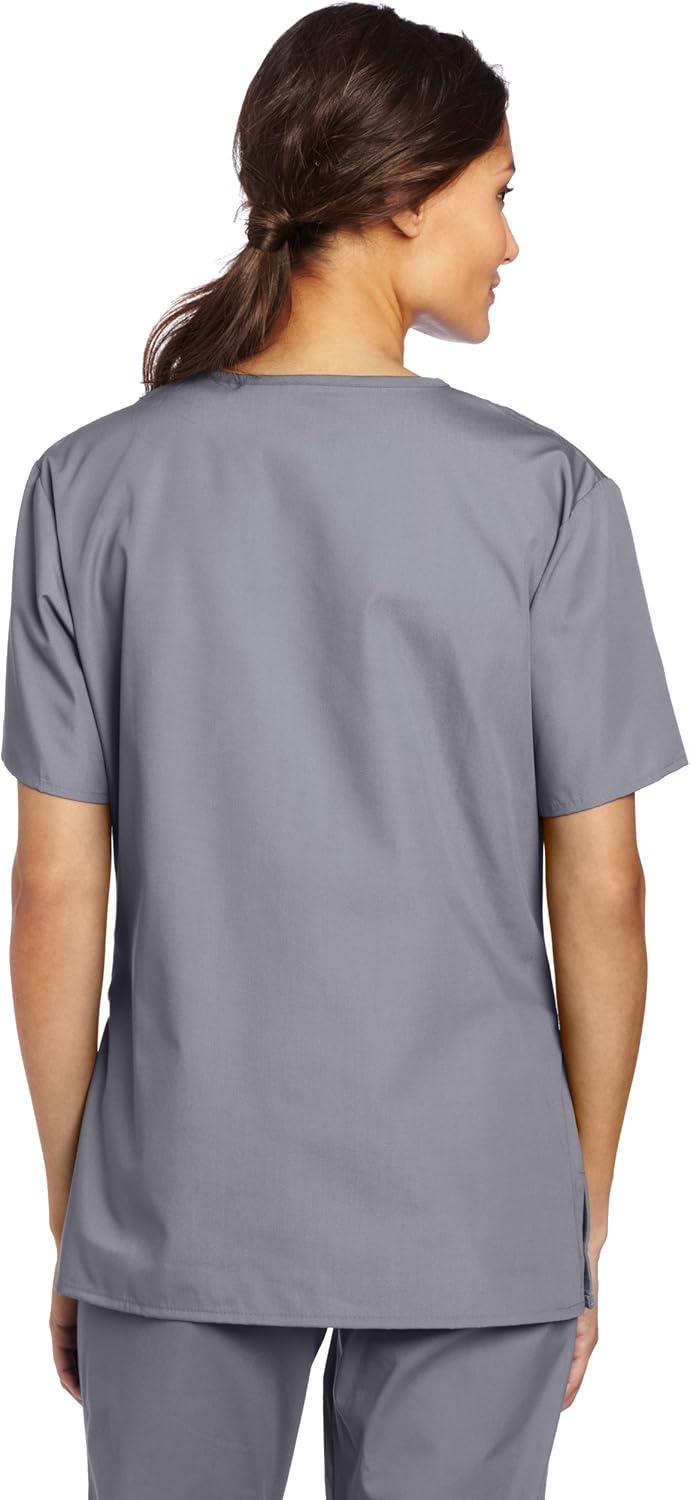 WonderWink womens Origins Bravo V-Neck Top, Pewter, X-Small