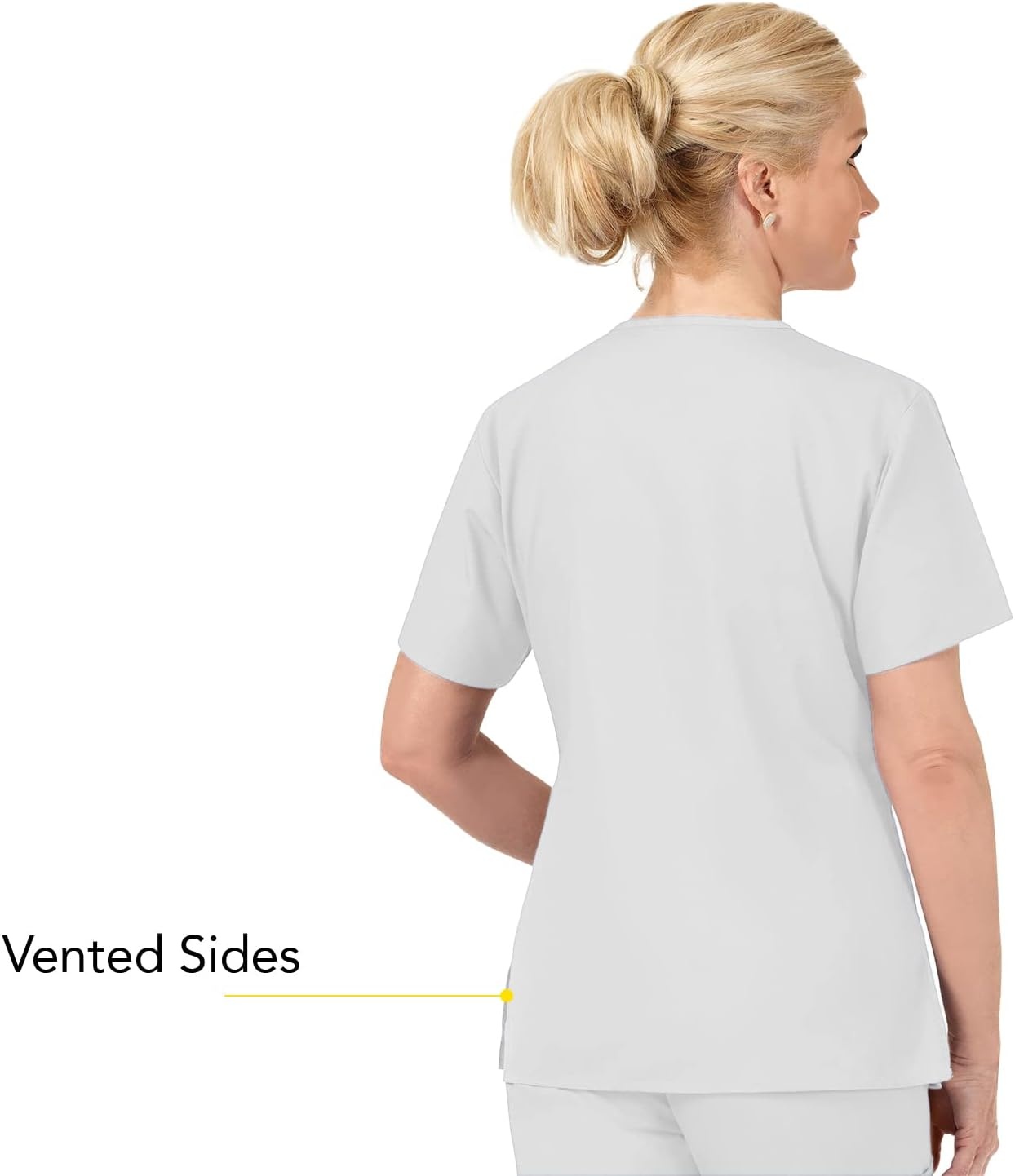 WonderWink womens Origins Bravo V-Neck Top, White, XX-Small