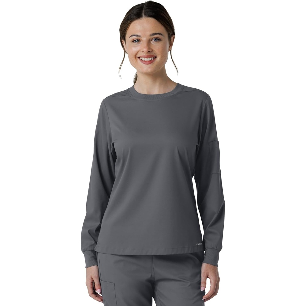 Wink Women’s Women’s Classic Long Sleeve Scrub Tee(Pewter)