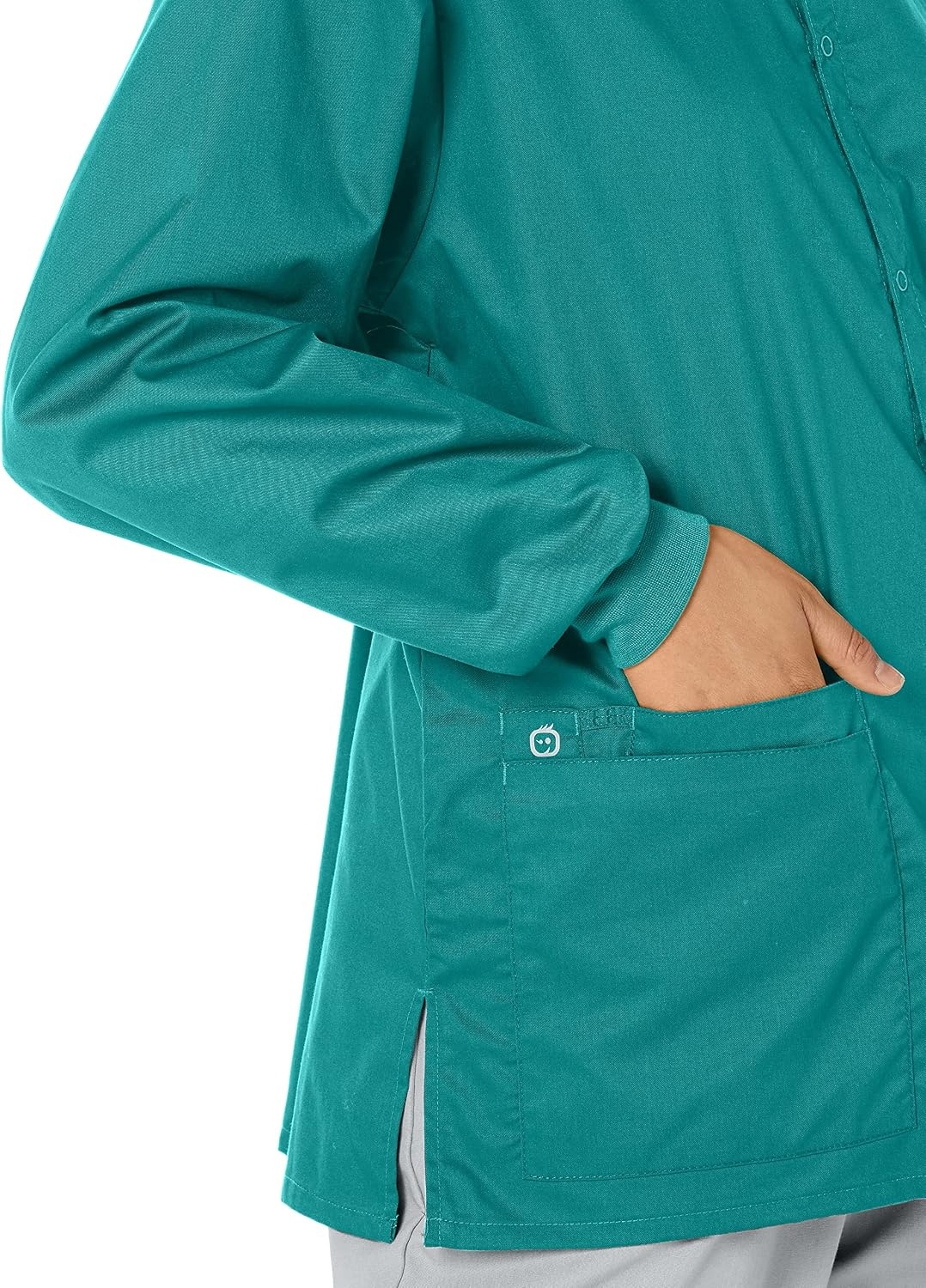 WonderWink Unisex Adult Unisex Snap Front Jacket(Caribbean Blue)