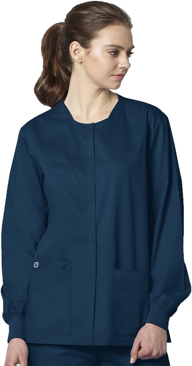 WonderWink Unisex Adult Unisex Snap Front Jacket(Caribbean Blue)