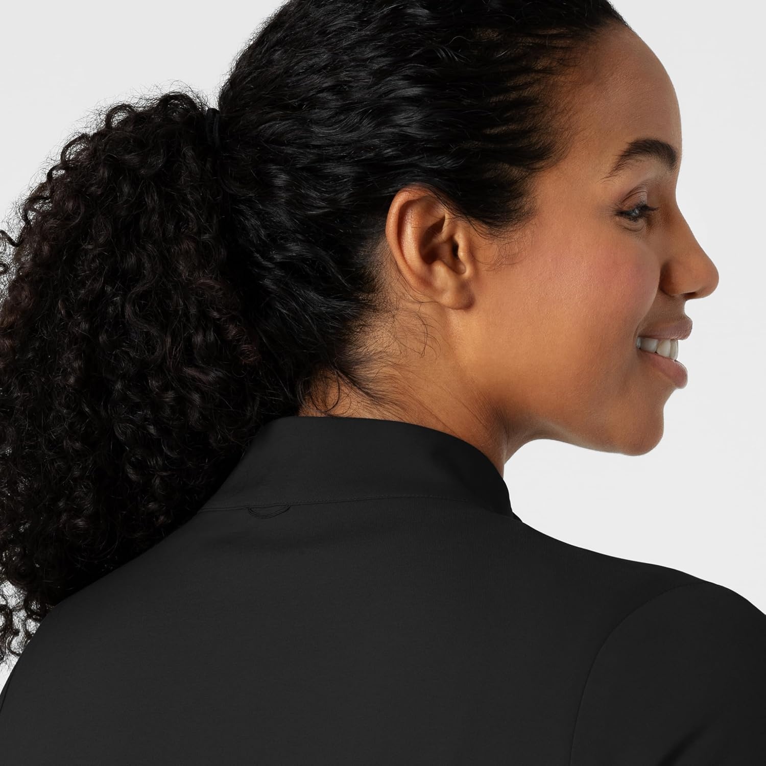 WINK Boundless Women’s Warm Up Scrub Jacket(Black)