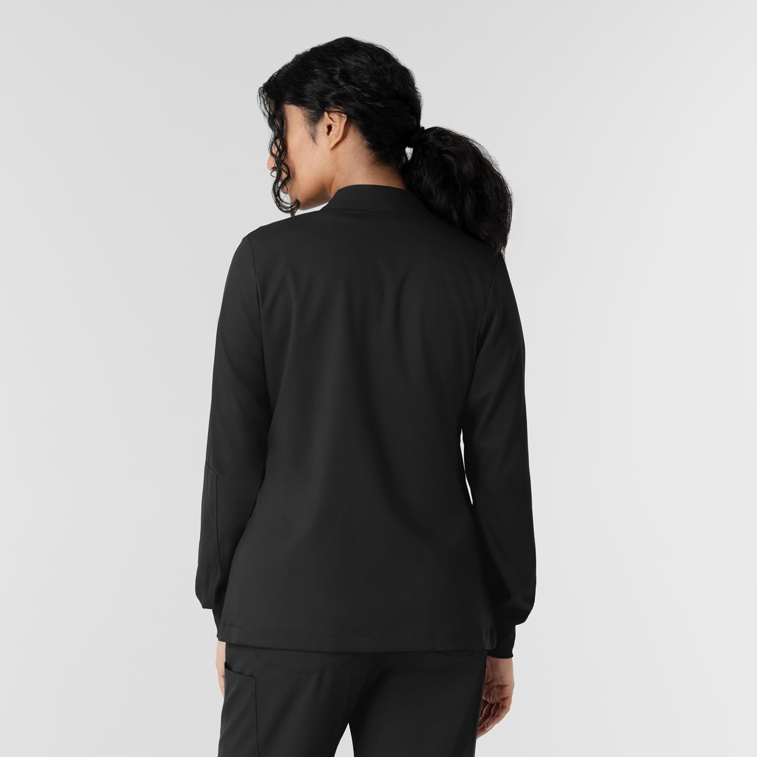 WINK Boundless Women’s Warm Up Scrub Jacket(Black)