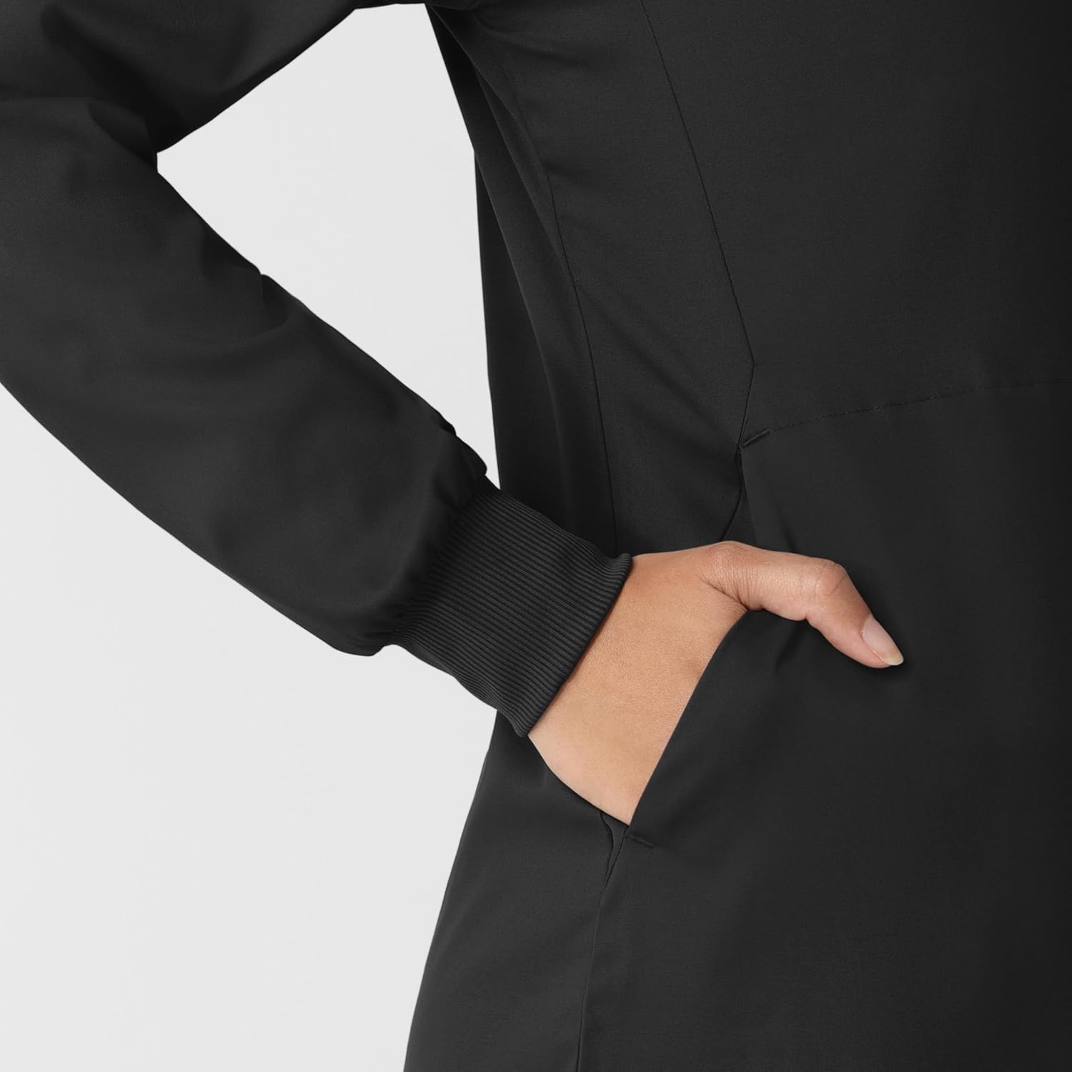 WINK Boundless Women’s Warm Up Scrub Jacket(Black)