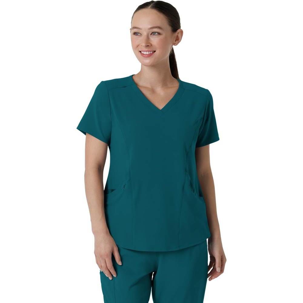 WonderWink Women’s Women’s V-Neck Scrub Top(Caribbean)
