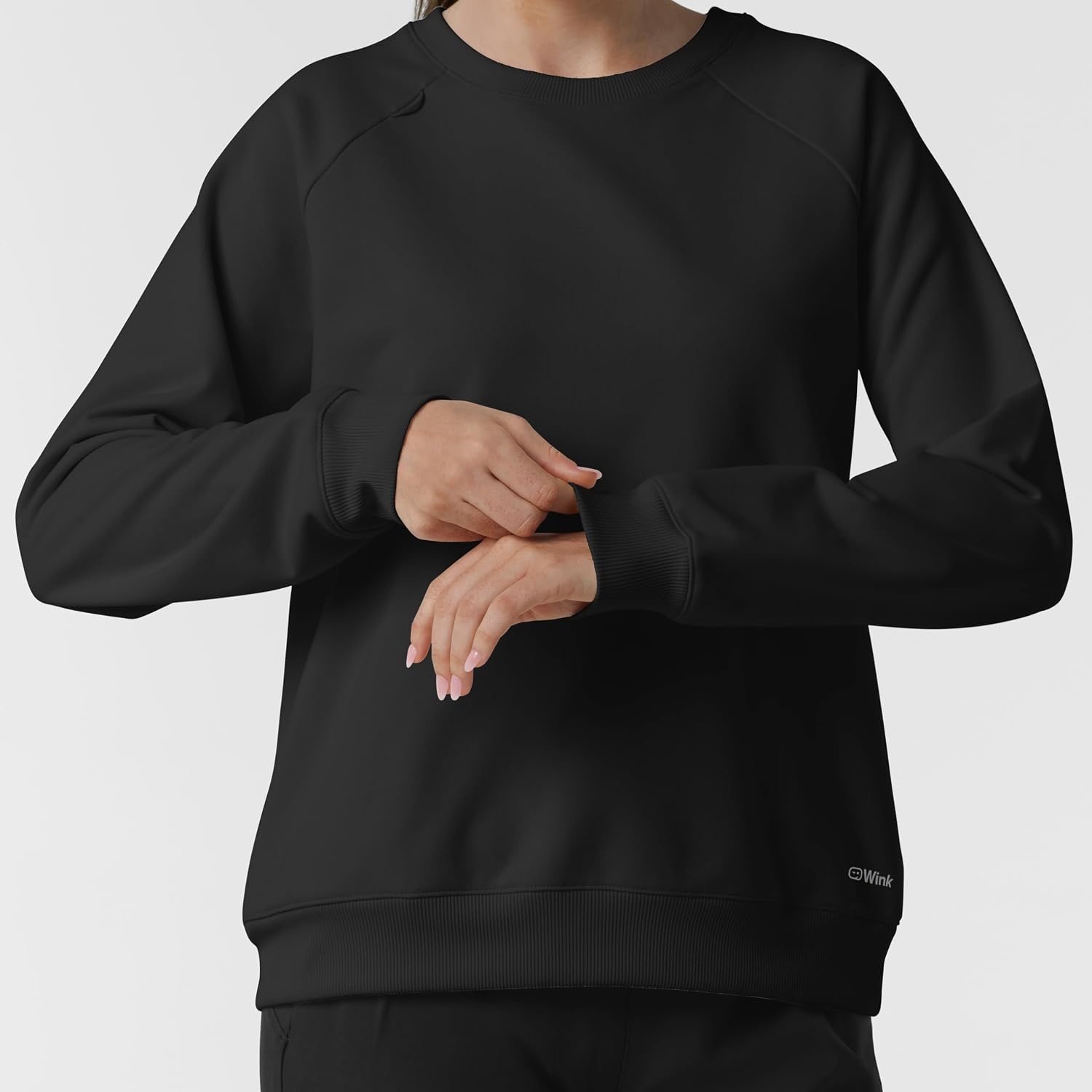 WINK Women’s Women’s Pullover Sweatshirt(Black)
