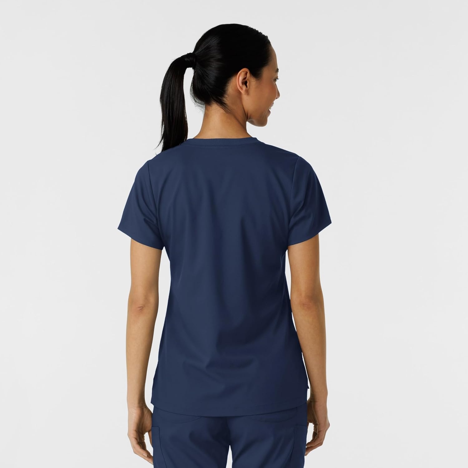 Wink Scrubs for Women, Boundless, Classic Tee with 1 Pocket(Navy)