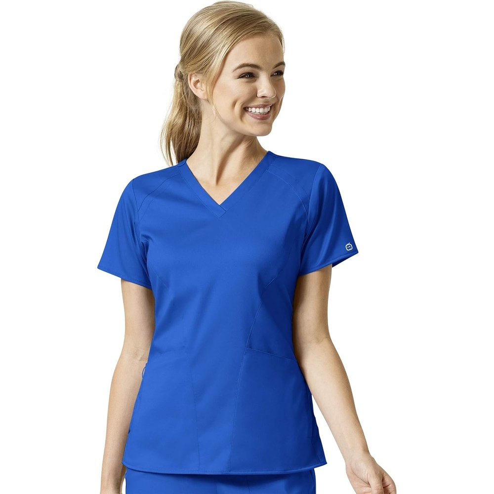 WINK PRO Women’s 4 Pocket V-Neck Scrub Top, Royal, 4XL