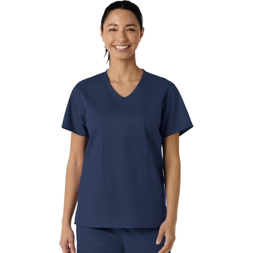 WINK Womens Scrub Top(Navy)