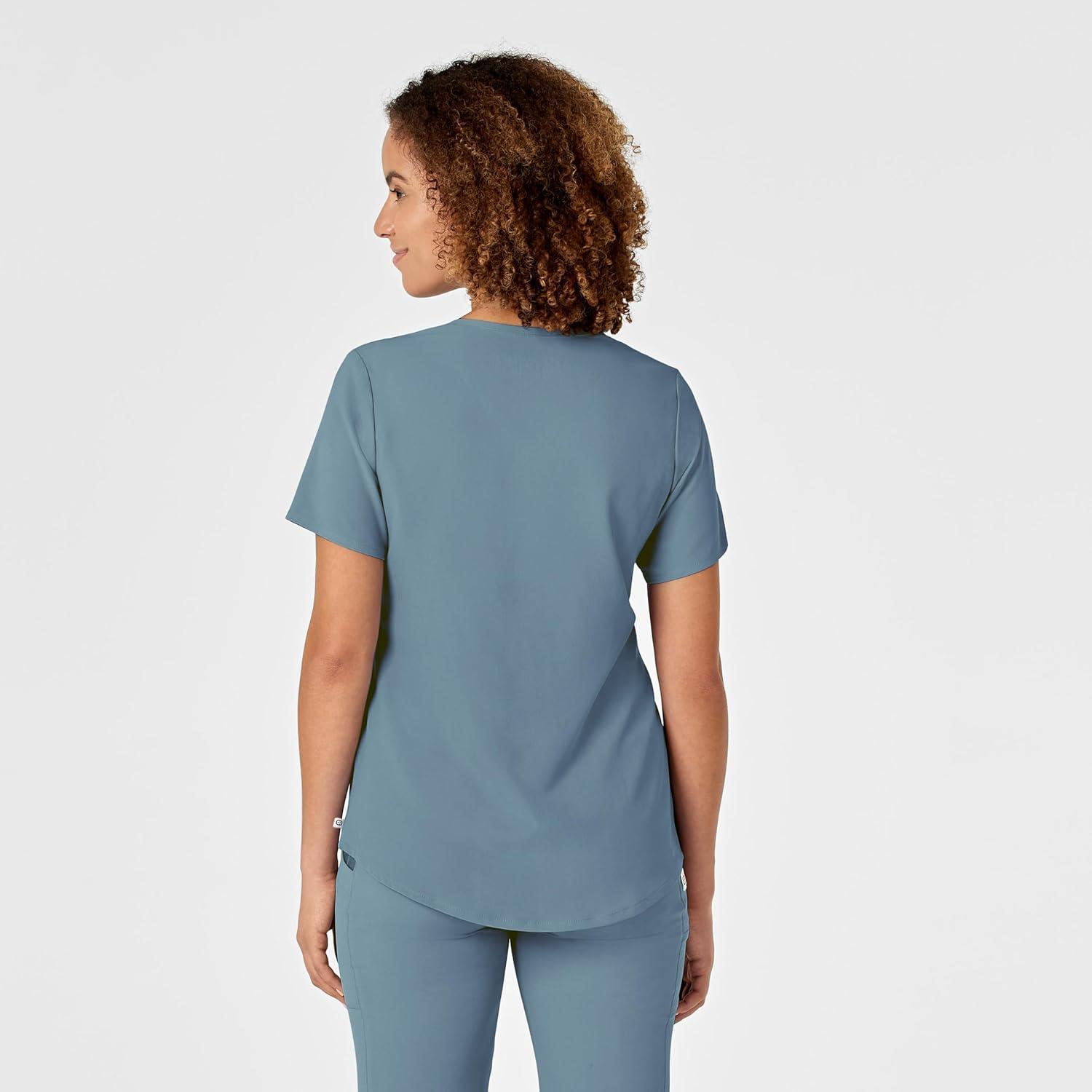 WonderWink Mens Women’s V-Neck Scrub Top(Elemental Blue)