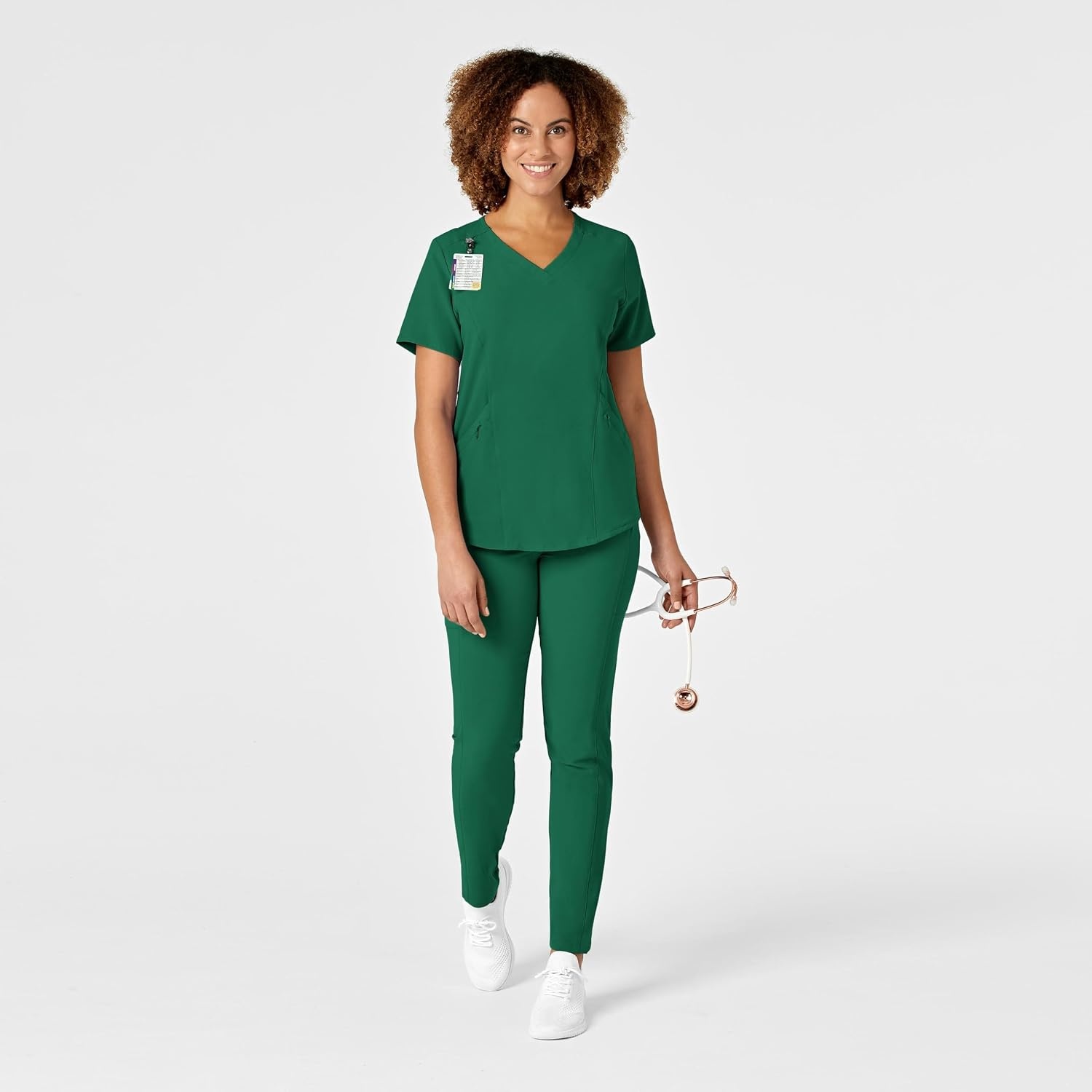 Wink Renew Women’s V-Neck Scrub Top – Hunter, S
