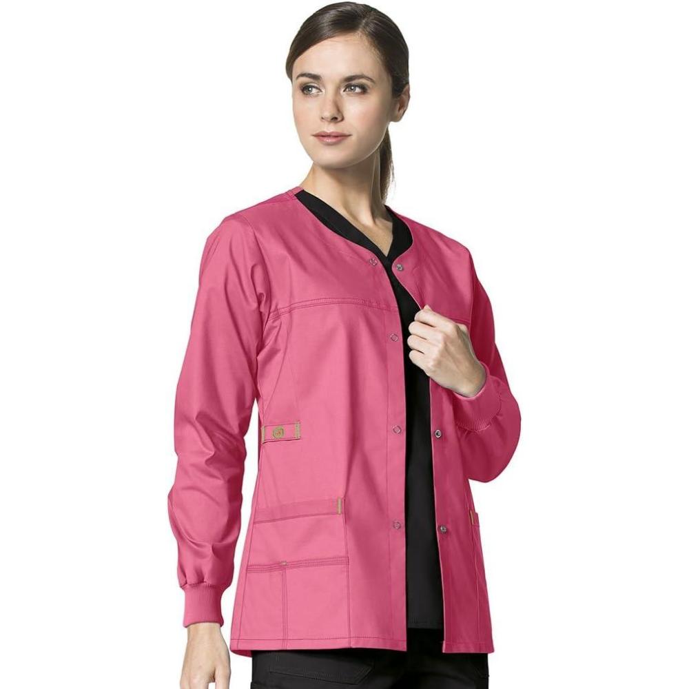 WonderWink Women’s Wonderflex Constance Snap Scrub Jacket(Papaya)