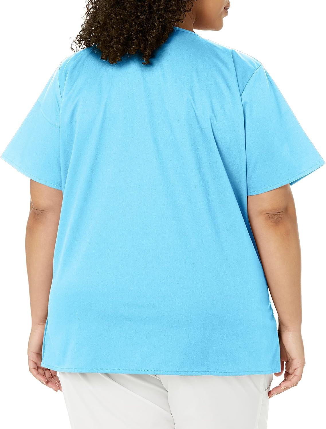 WINK WonderWORK Women’s Mock Wrap Scrub Top(Light Turquoise)