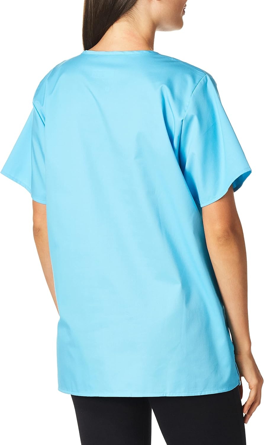 WINK WonderWORK Women’s Mock Wrap Scrub Top(Light Turquoise)