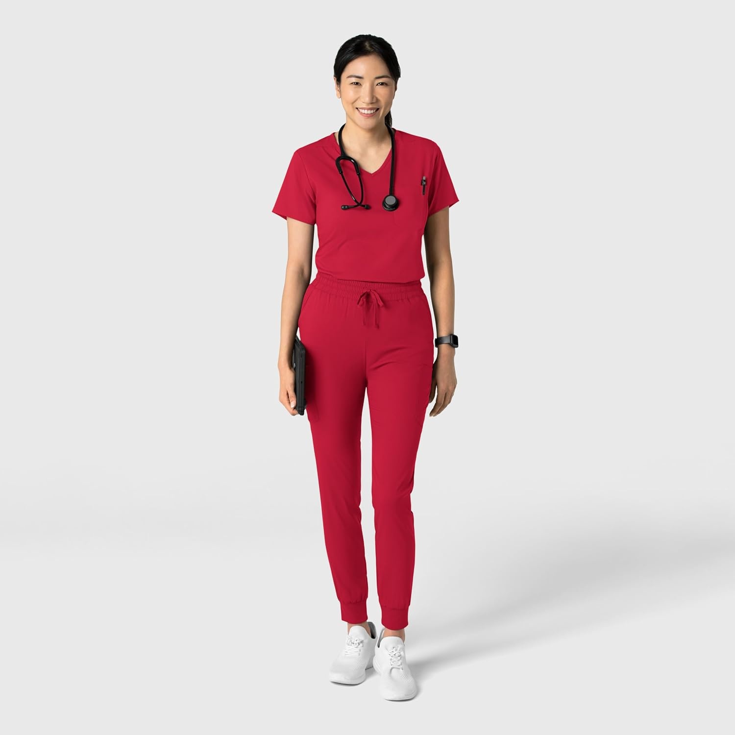 Wink Boundless Women’s Tuck-in Scrub Top(Red)
