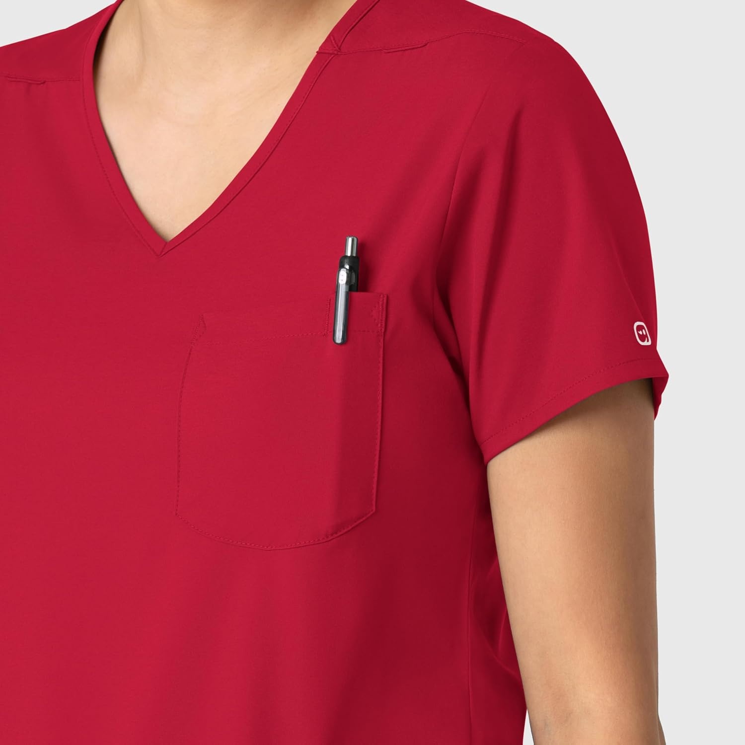 Wink Boundless Women’s Tuck-in Scrub Top(Red)