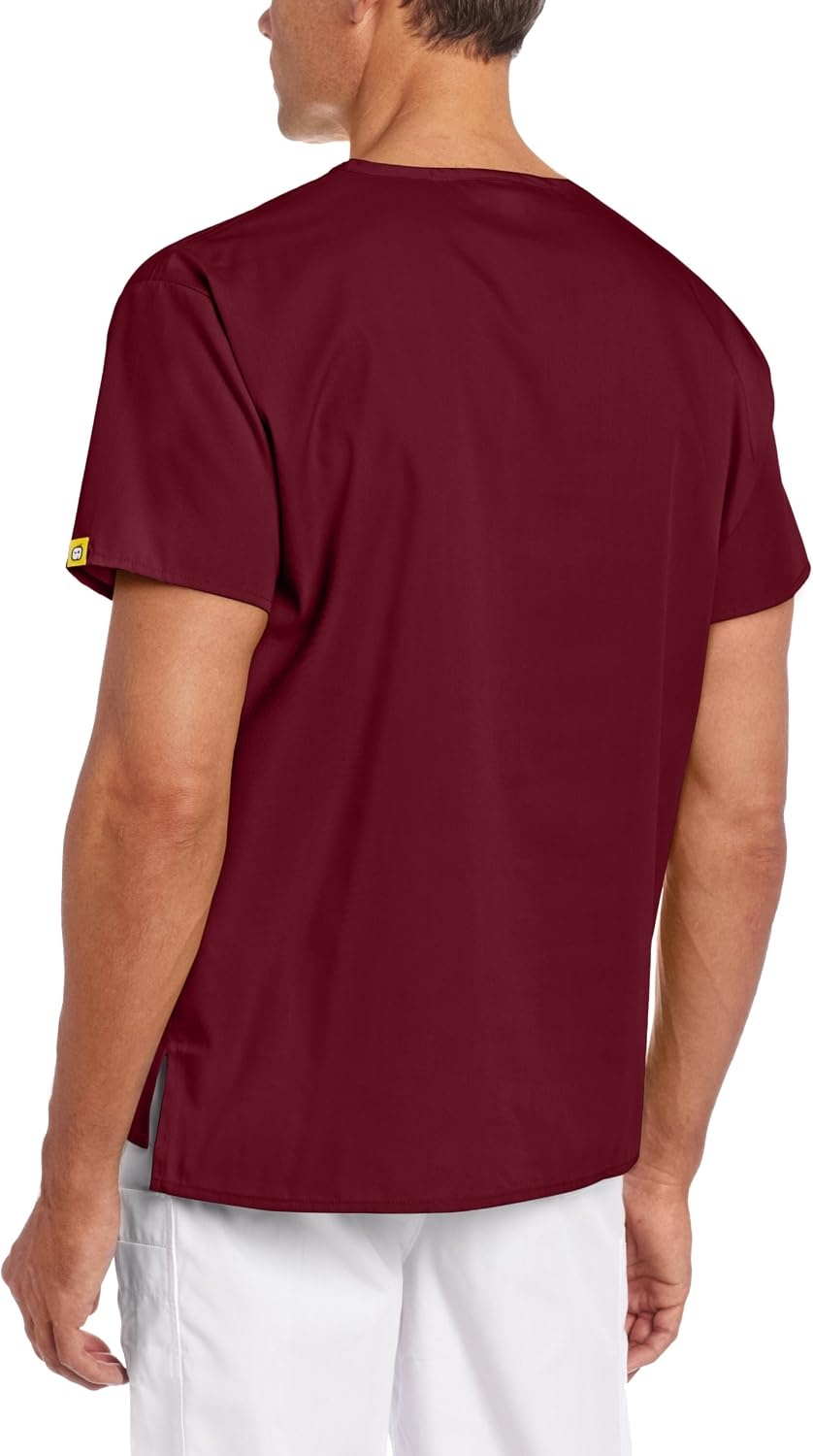 WonderWink The Alpha Unisex V-Neck Scrub Top, Wine, X-Large