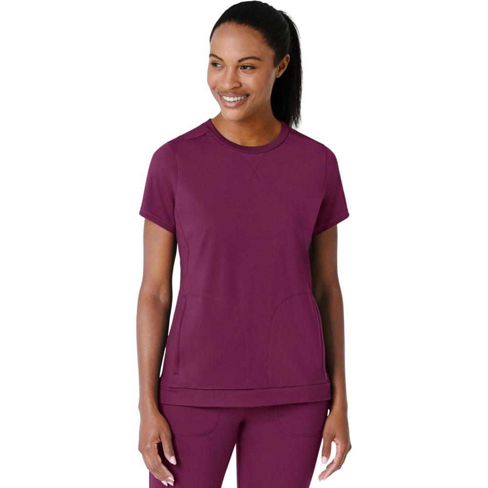 Wink Womens Scrub Top(Wine)