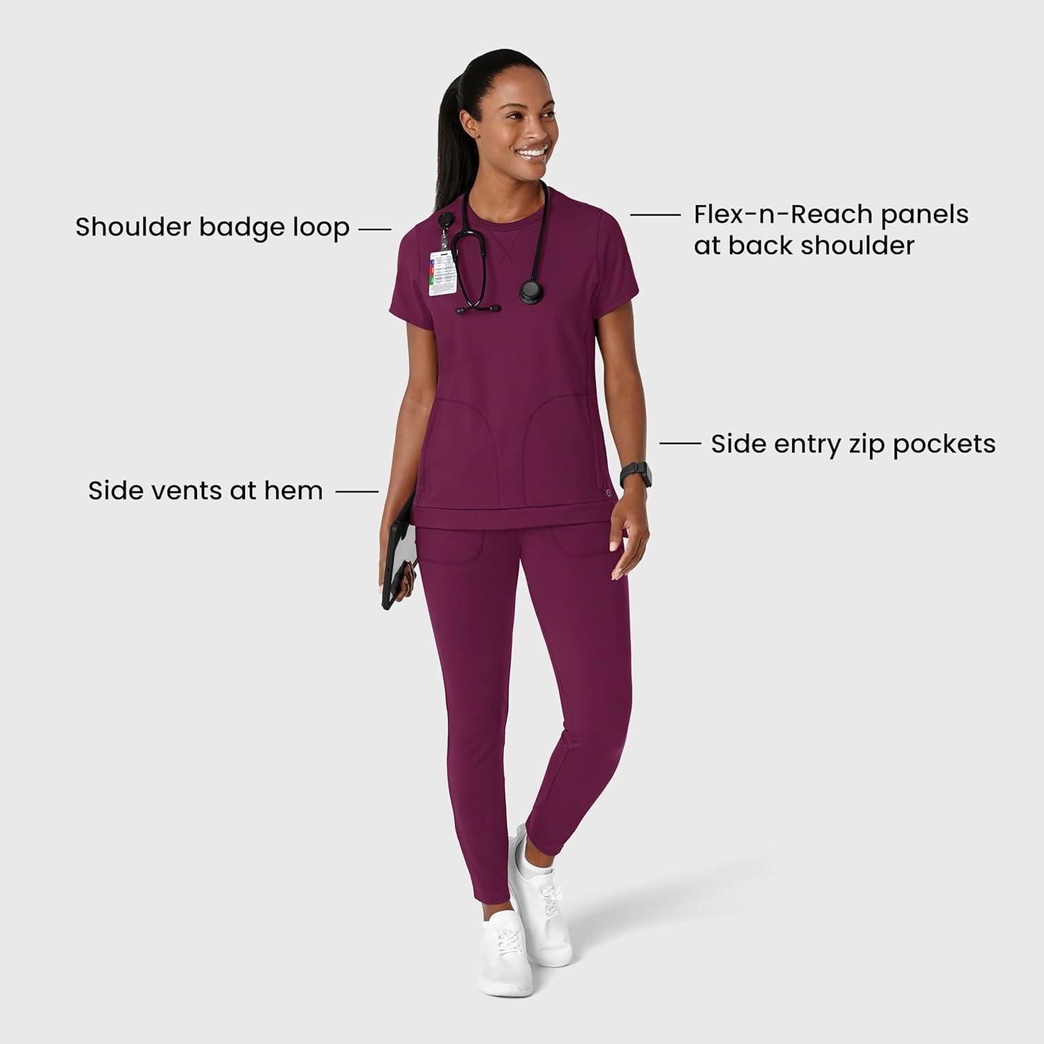 Wink Womens Scrub Top(Wine)