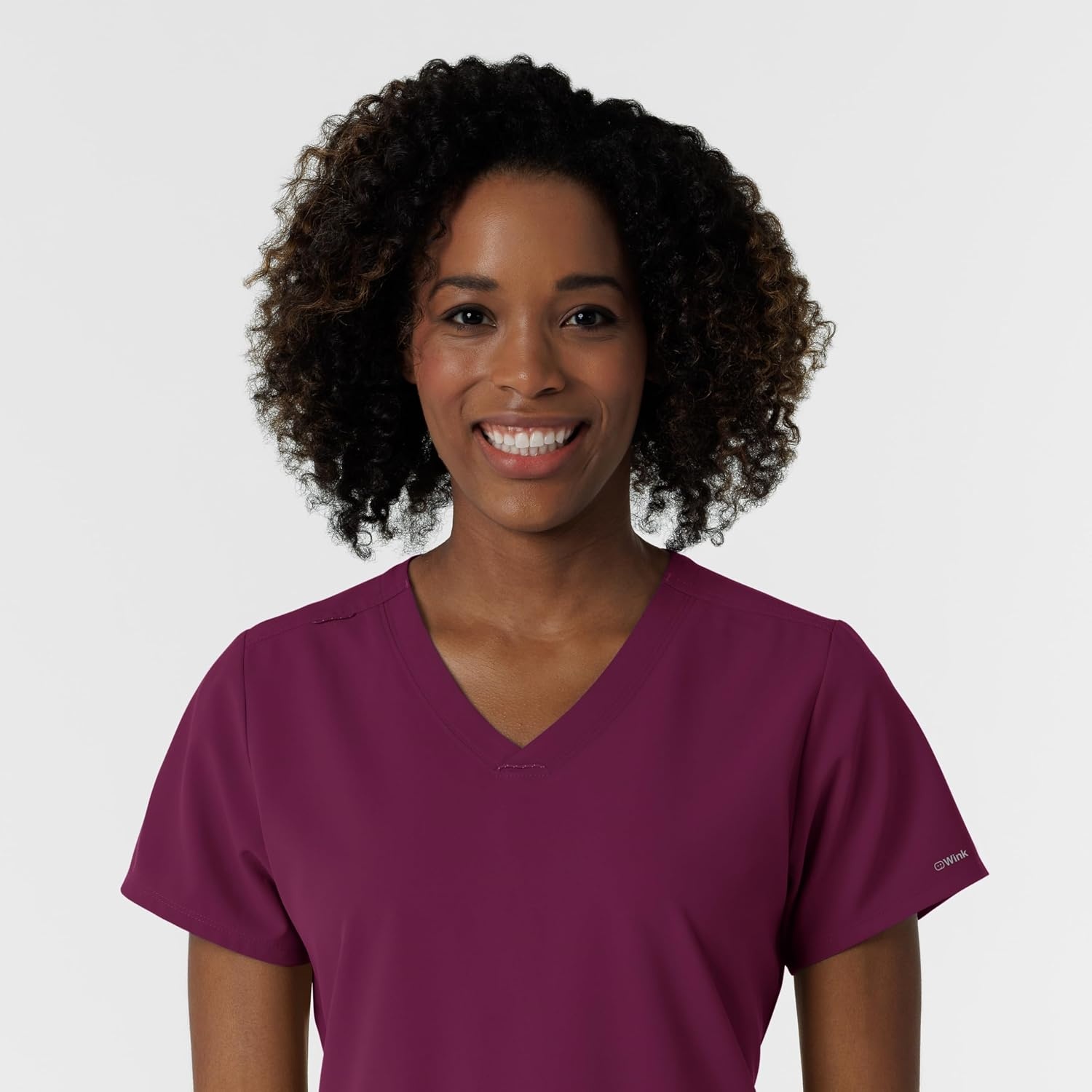 WonderWink Women’s Women’s V-Neck Scrub Top(Wine)