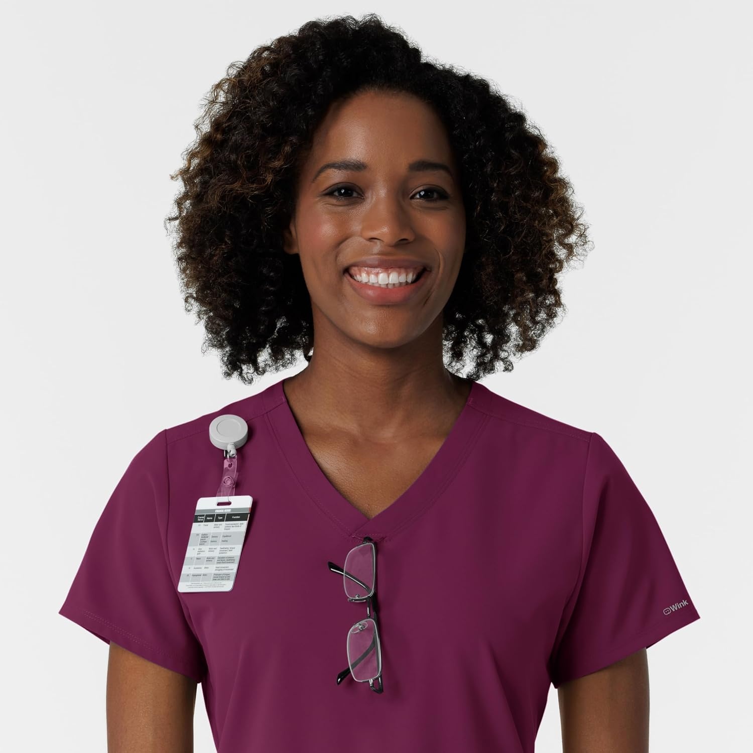 WonderWink Women’s Women’s V-Neck Scrub Top(Wine)