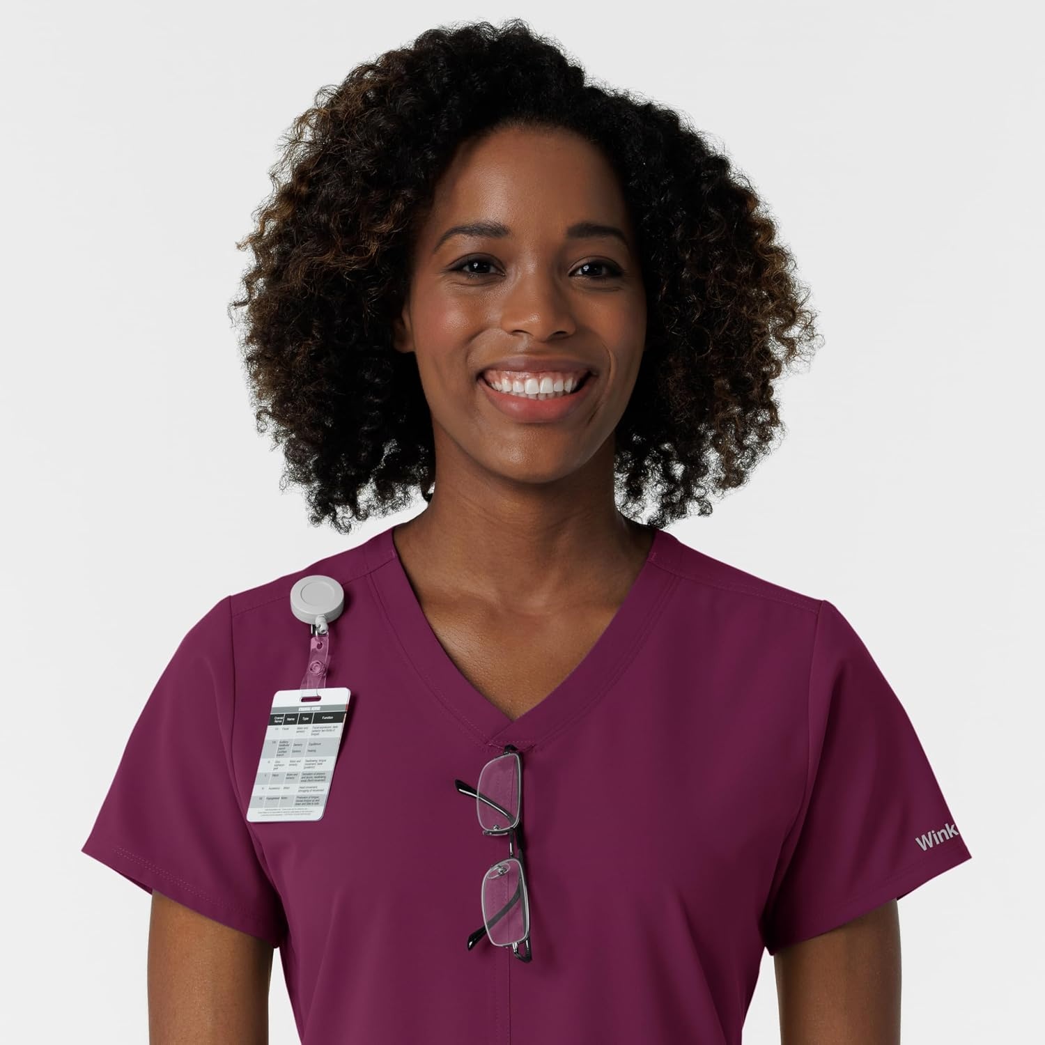 WonderWink Women’s Women’s V-Neck Scrub Top(Wine)