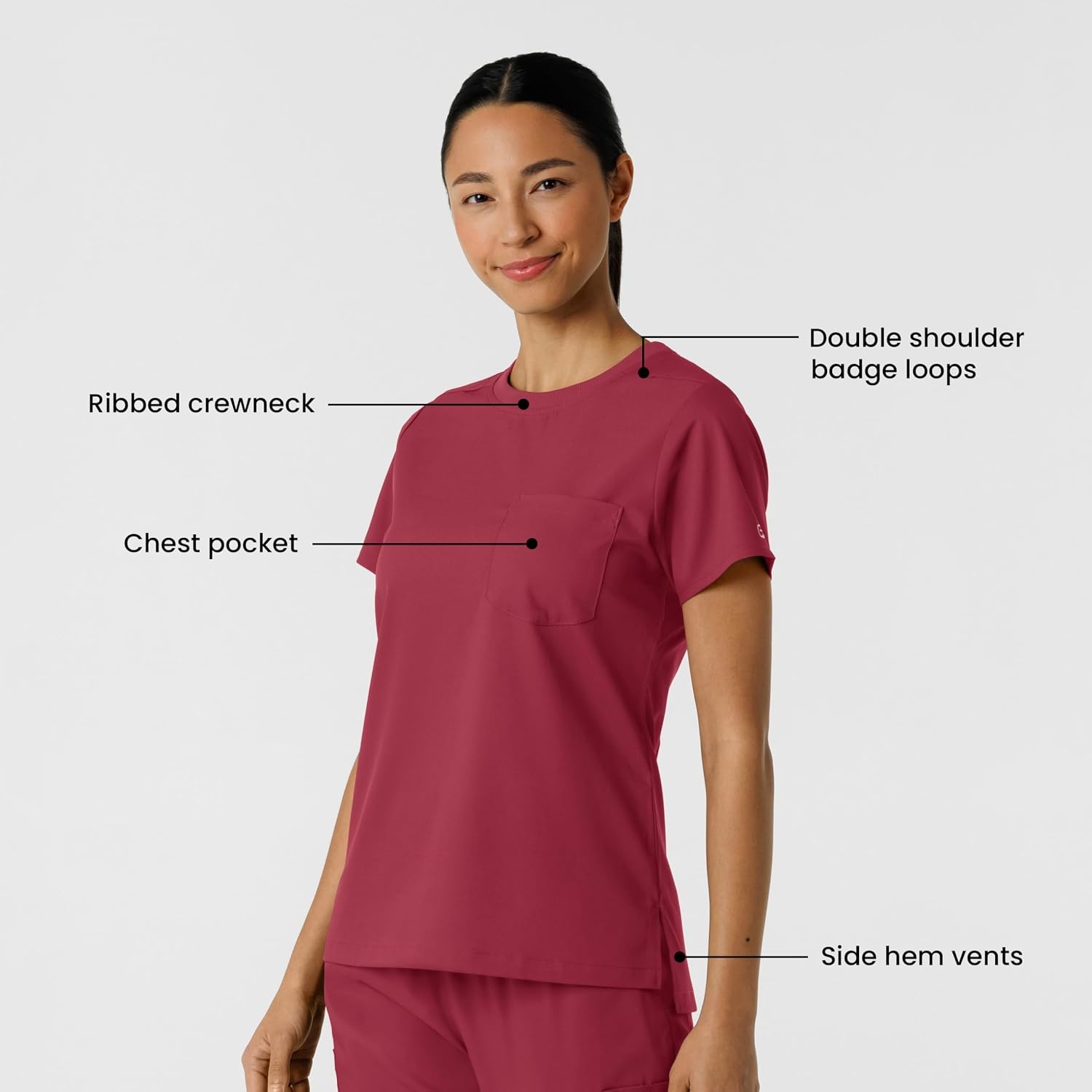 Wink Boundless Women’s Classic Scrub Tee(Ruby)
