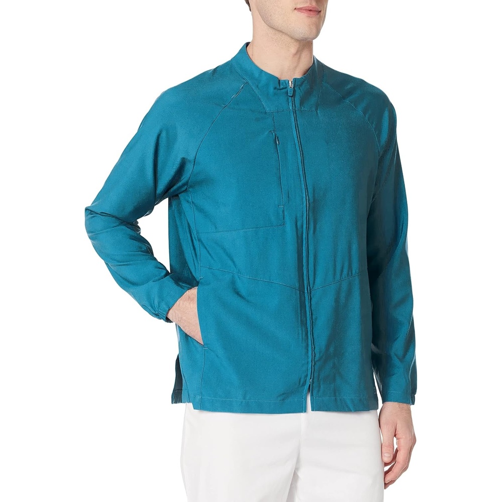 WINK W123 Men’s Zip Front Warm Up Jacket(Caribbean Blue)