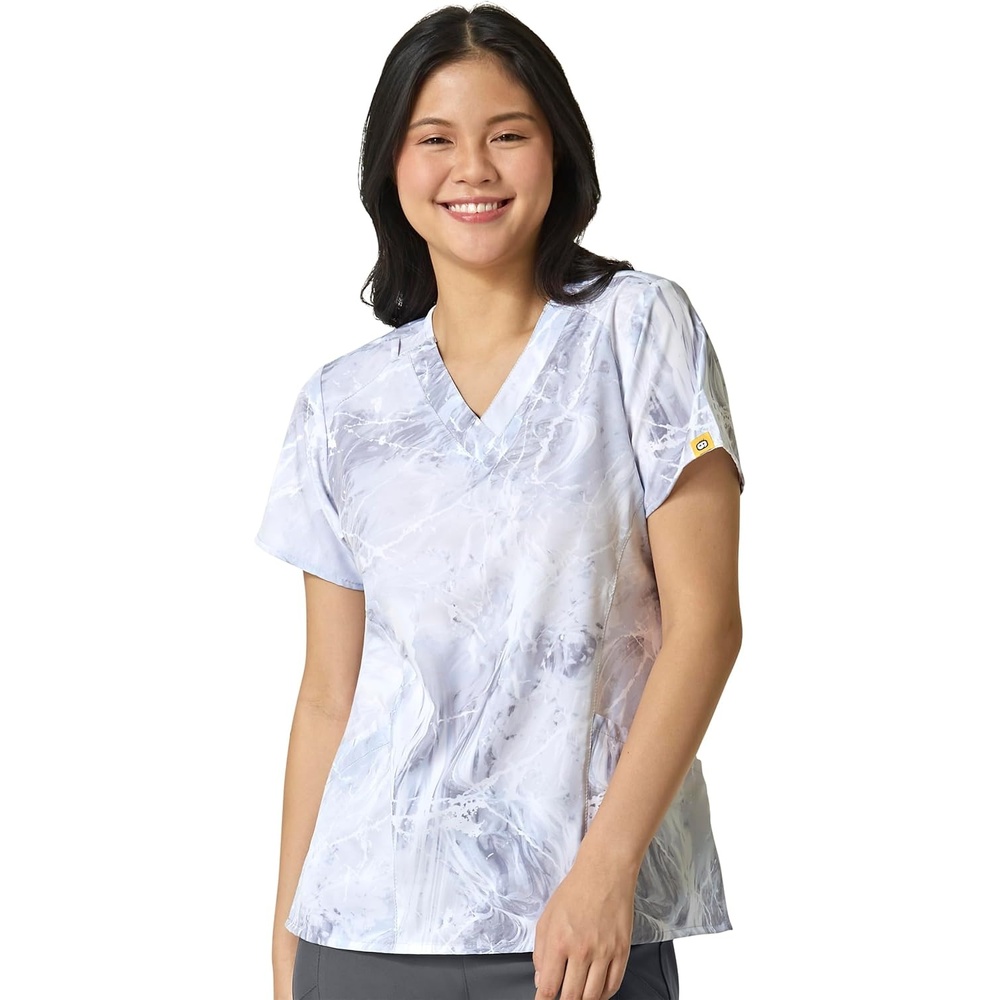 Wink Women’s Scrub Top(Cool Marble)