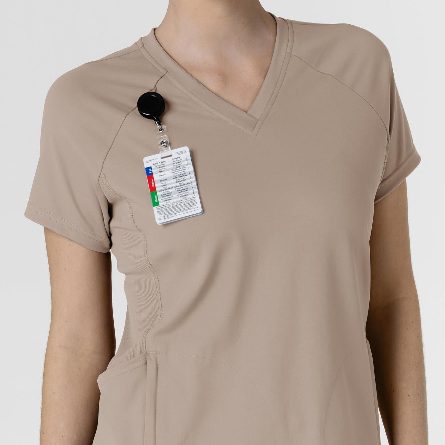 Wink Renew Knit Women’s Flex-n-Reach V-Neck Raglan Scrub Top(Haze)