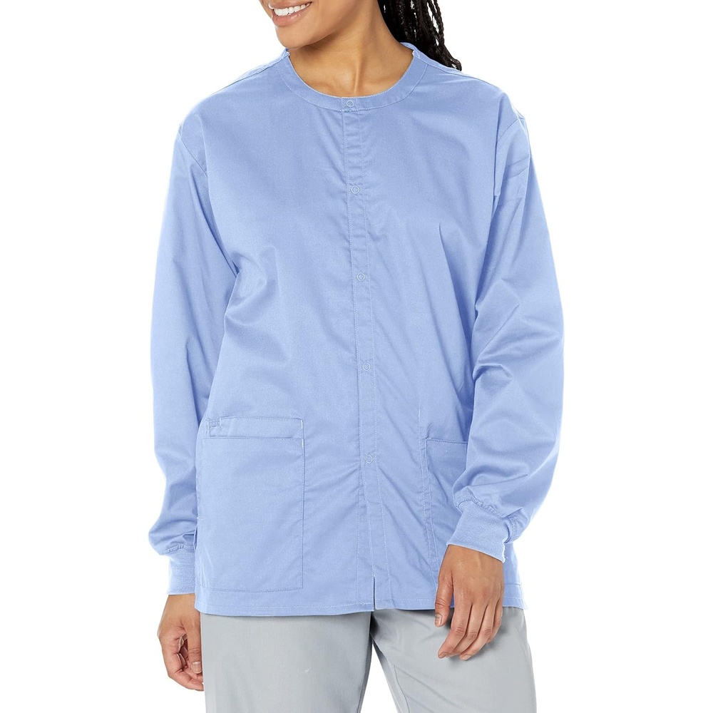 WonderWink Unisex Adult Unisex Snap Front Jacket(Ceil Blue)