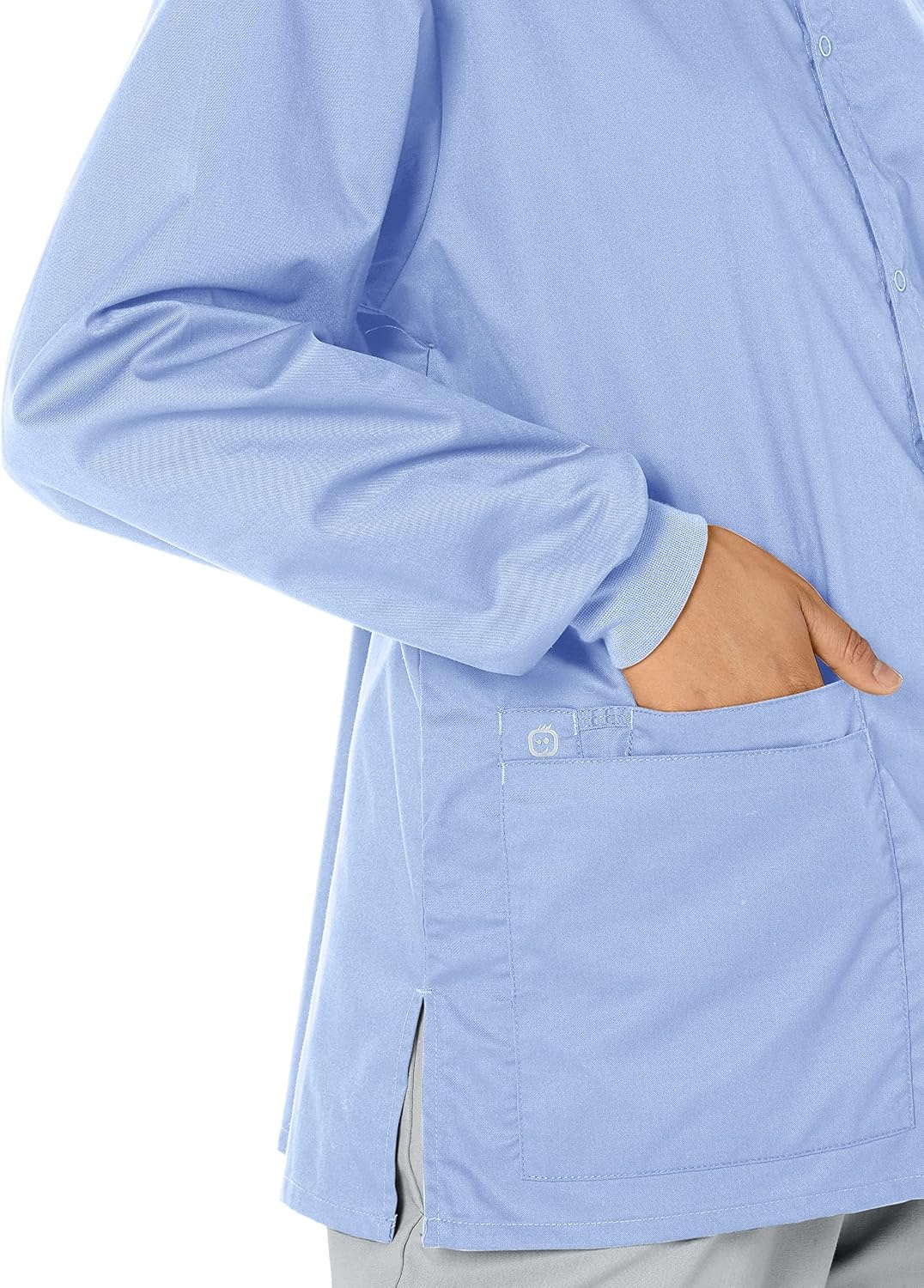 WonderWink Unisex Adult Unisex Snap Front Jacket(Ceil Blue)