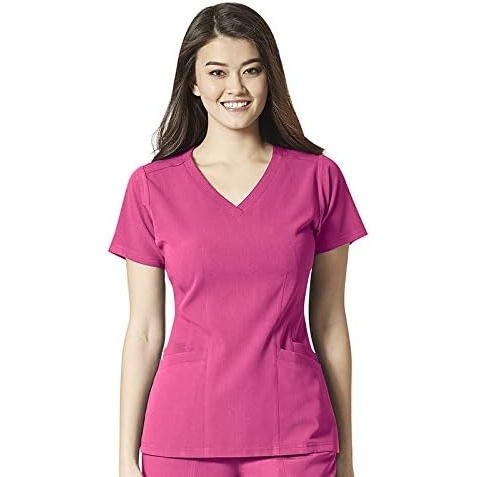 WonderWink Women’s Women’s Flex Back V-Neck Scrub Top(Fuchsia)