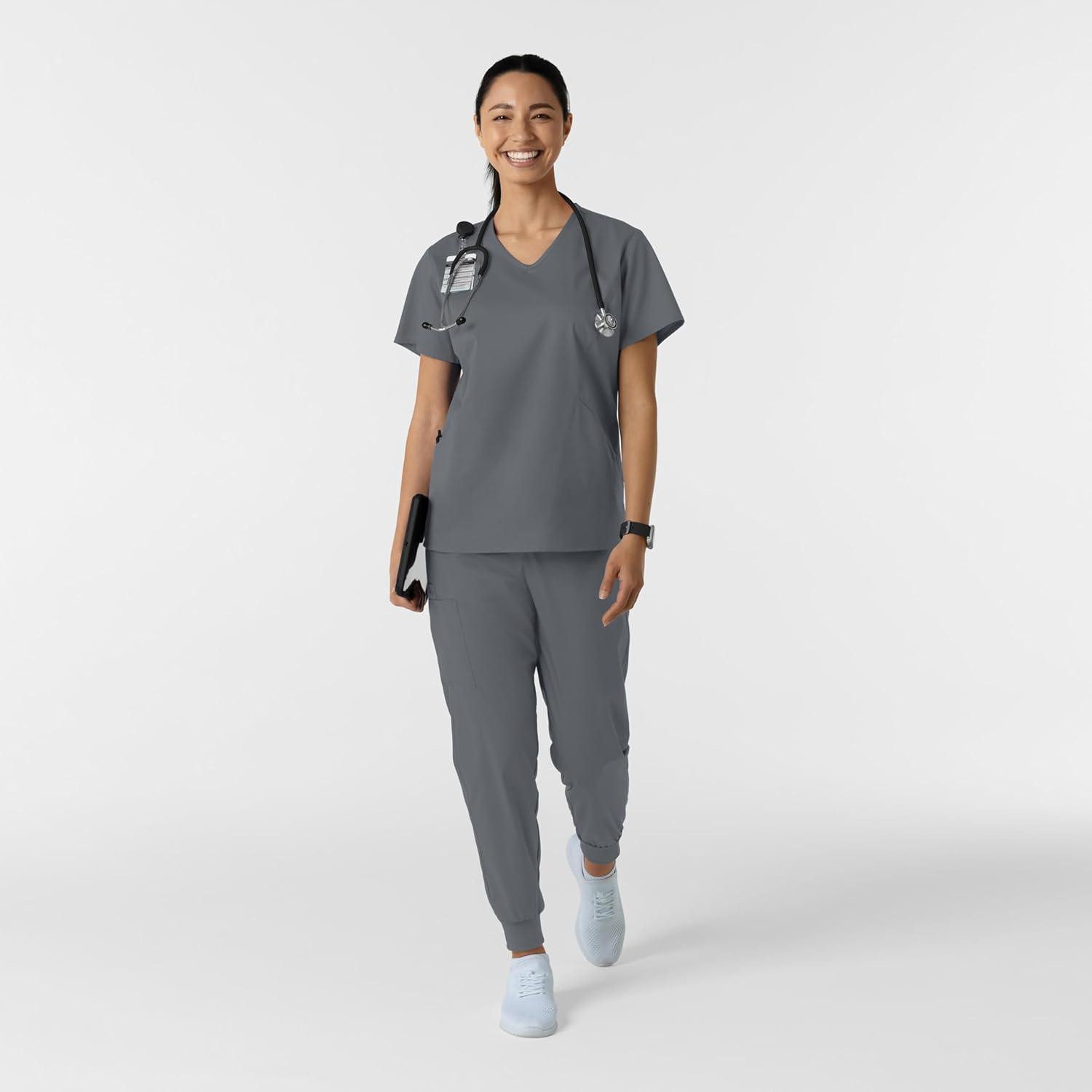 WINK Womens Scrub Top(Pewter)