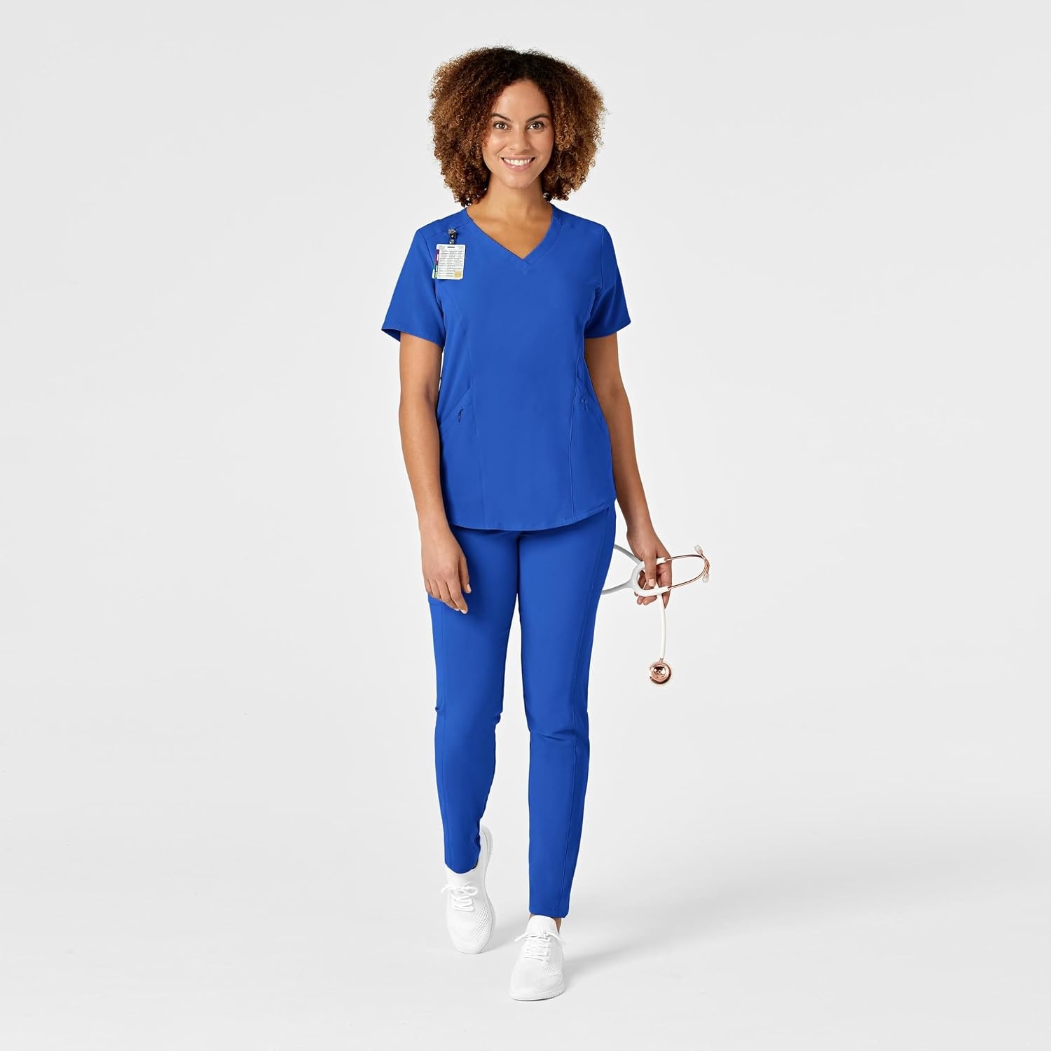 WonderWink Women’s Women’s V-Neck Scrub Top(Royal)
