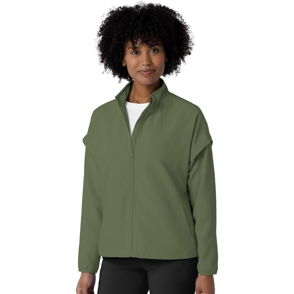 WINK Women’s Women’s Breezebreaker Scrub Jacket(Olive)
