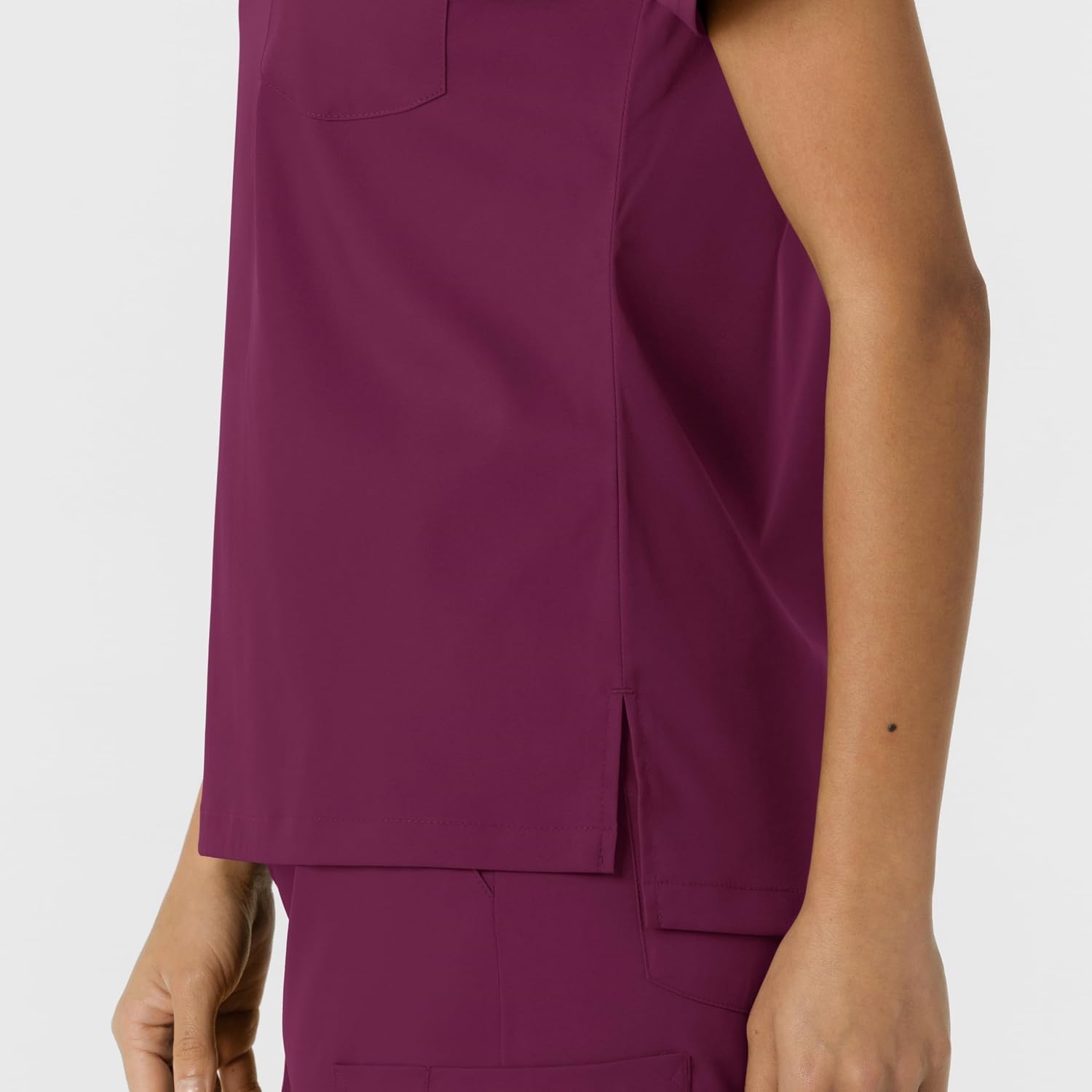 Wink Scrubs for Women, Boundless, Classic Tee with 1 Pocket(Wine)