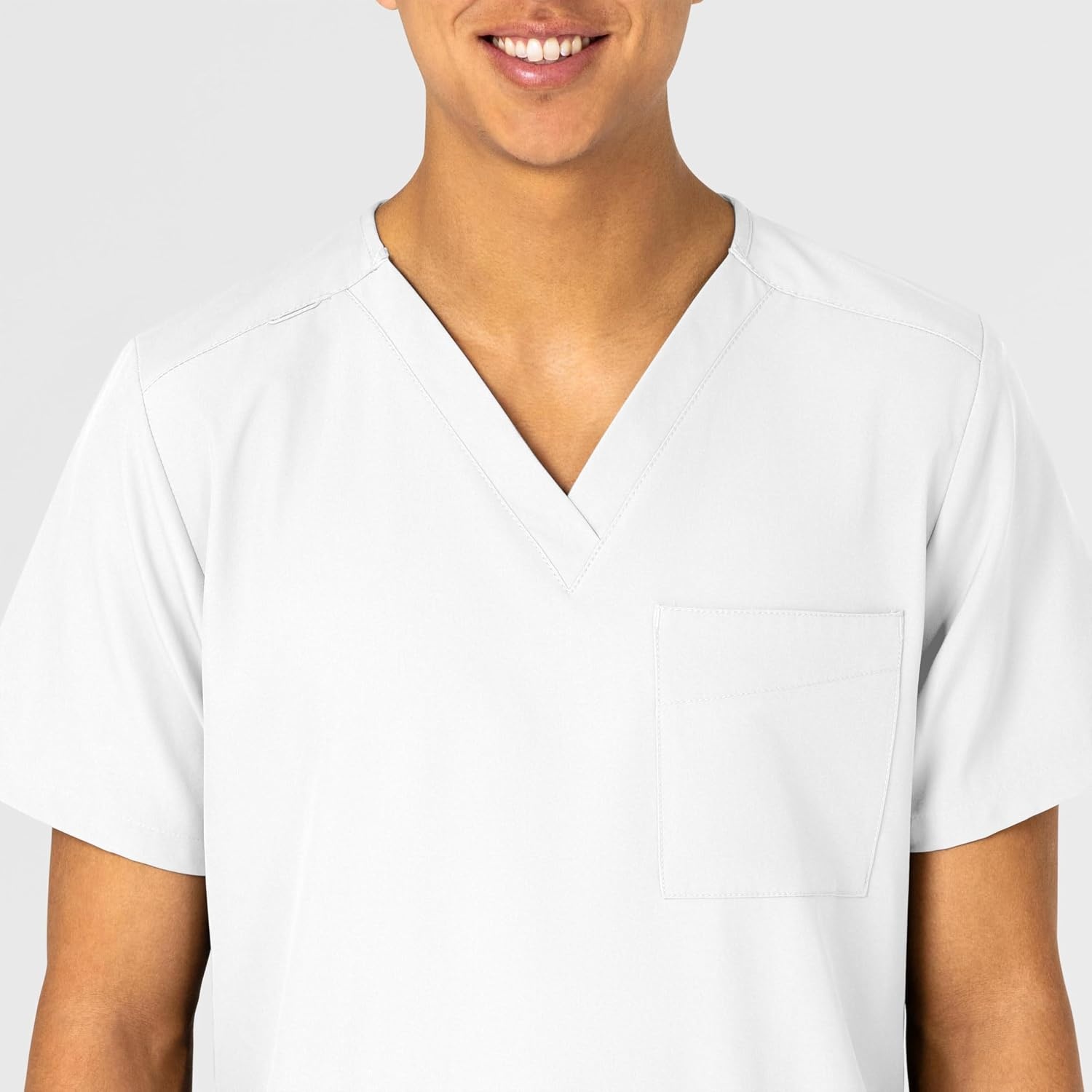 Wink W123 Unisex 4 Pocket Utility Scrub Top(White)