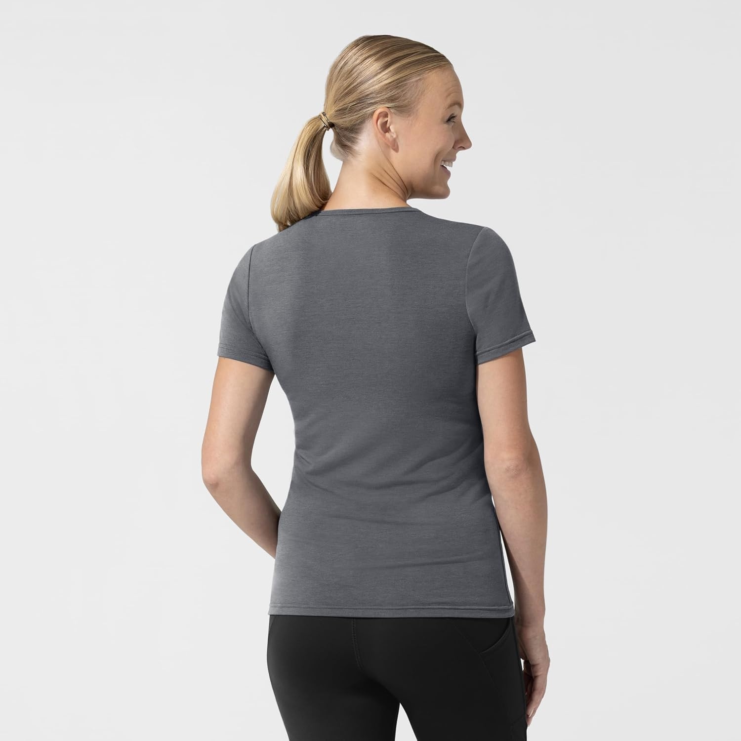 Wink Layers Women’s Short Sleeve Essential Tee(Pewter)