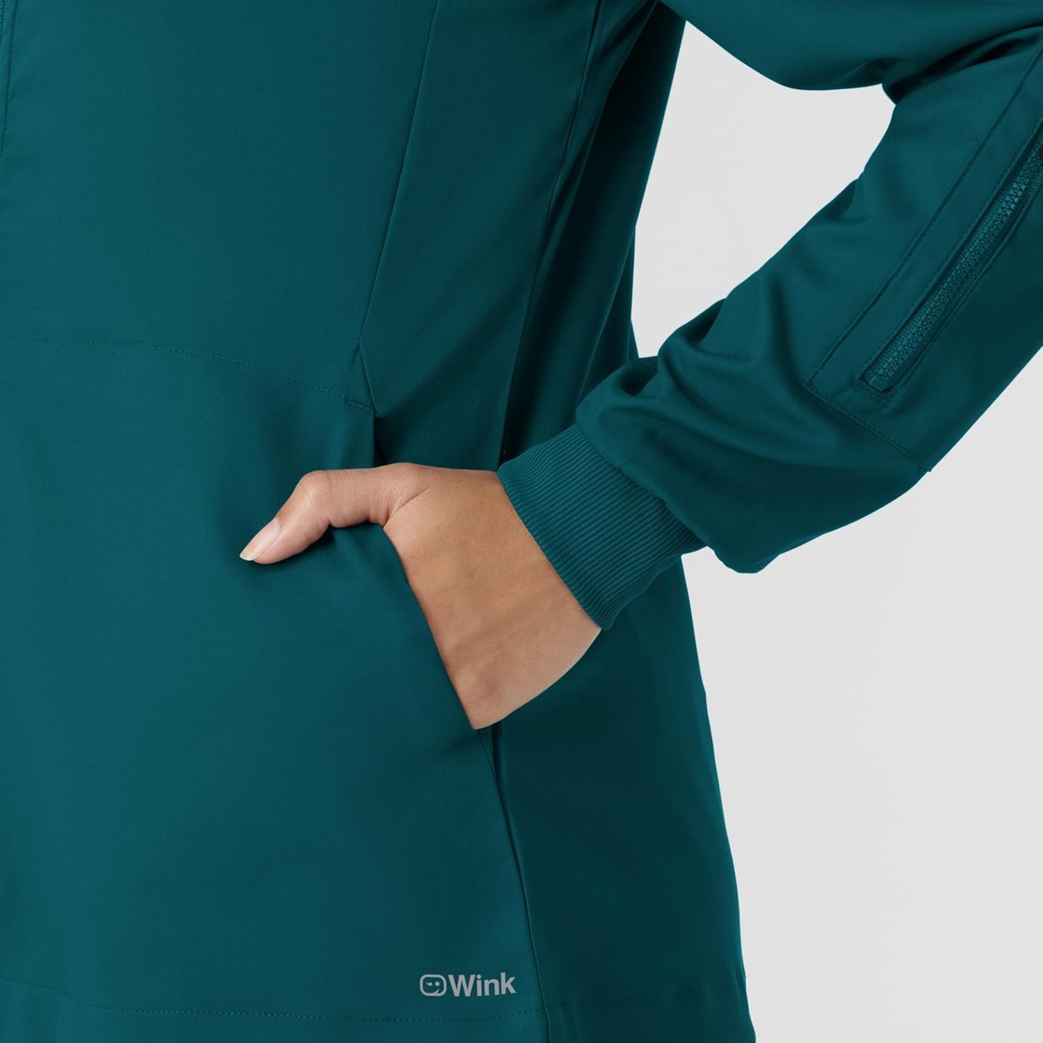 WINK Boundless Women’s Warm Up Scrub Jacket(Caribbean)