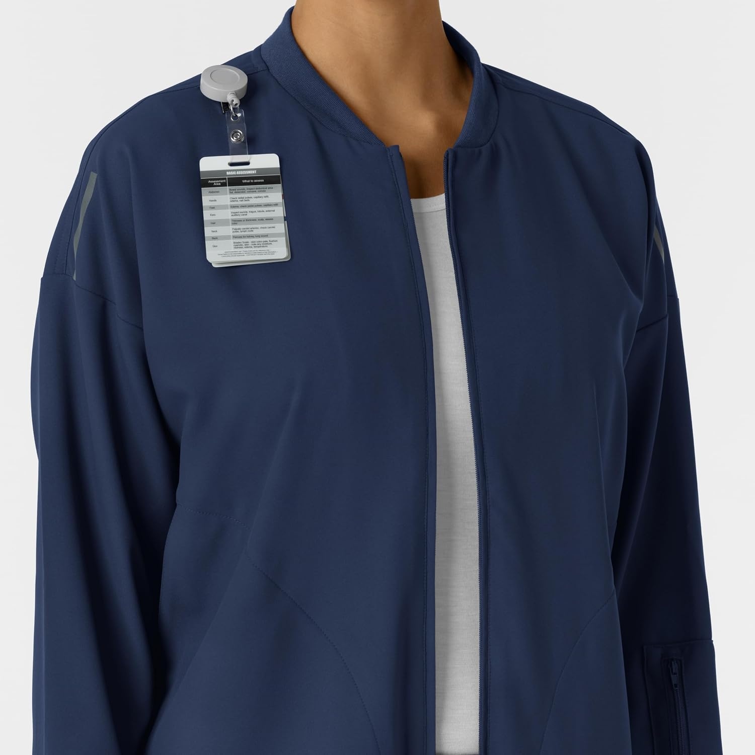 WINK Layers Women’s Bomber Scrub Jacket(Navy)