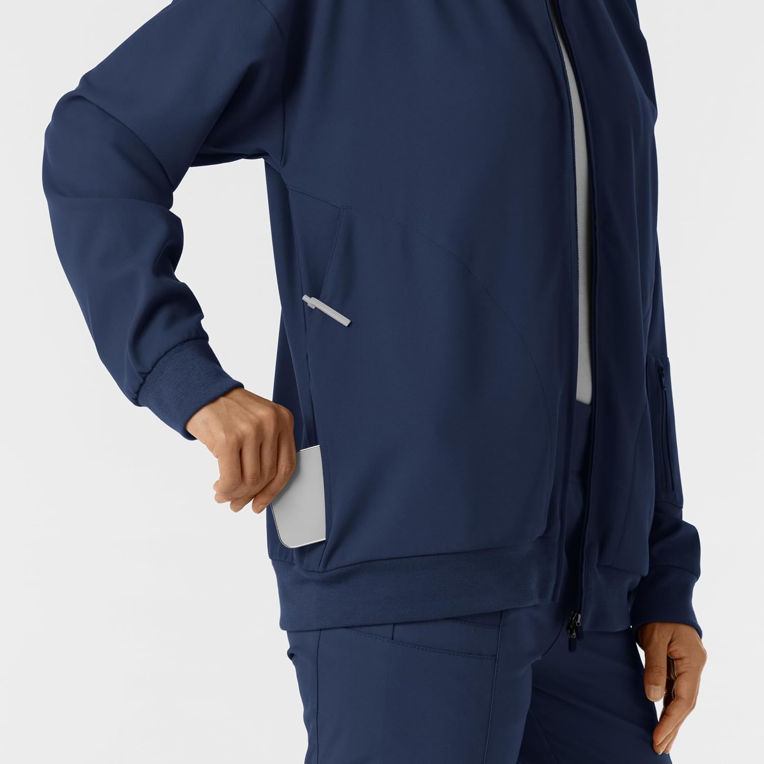 WINK Layers Women’s Bomber Scrub Jacket(Navy)