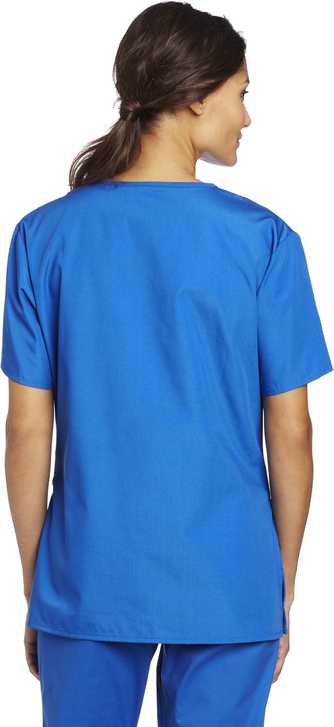 WonderWink womens Origins Bravo V-Neck Top, Royal, Medium