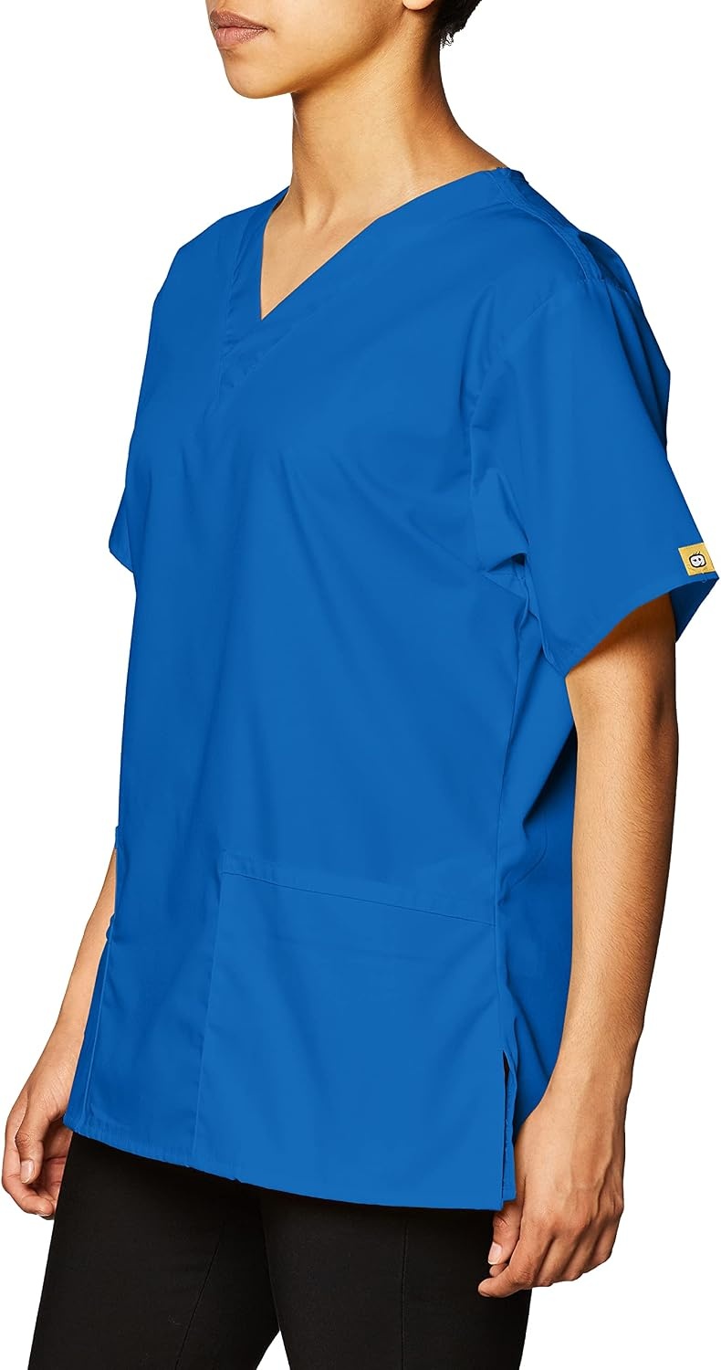 WonderWink womens Origins Bravo V-Neck Top, Royal, Medium