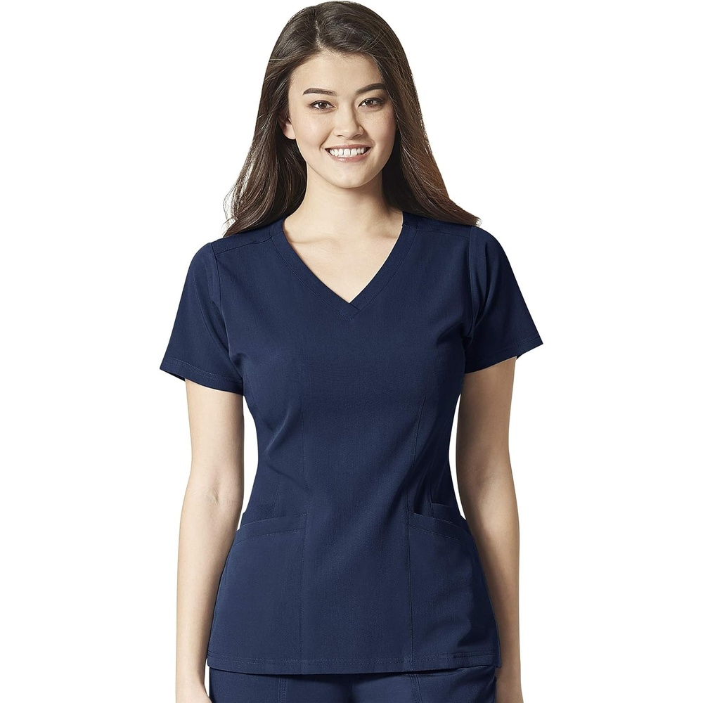 WonderWink Women’s Women’s Flex Back V-Neck Scrub Top(Navy)